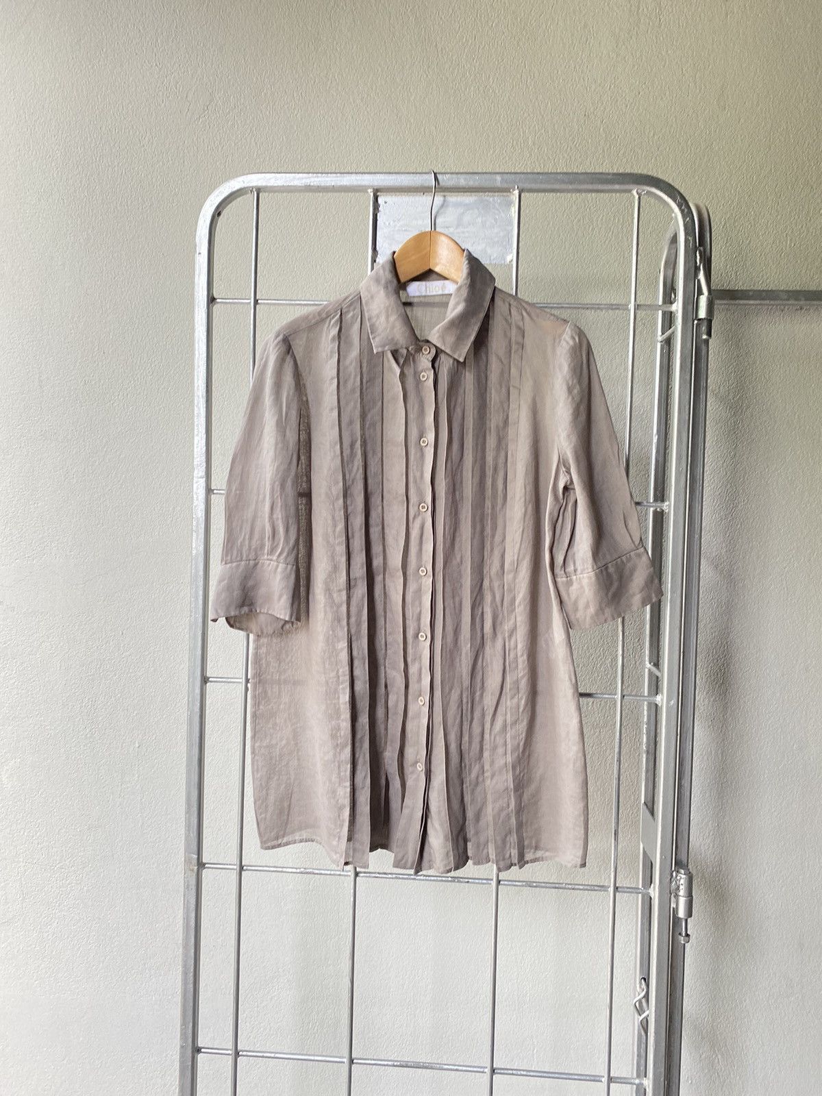 Chole brow pleated shirt