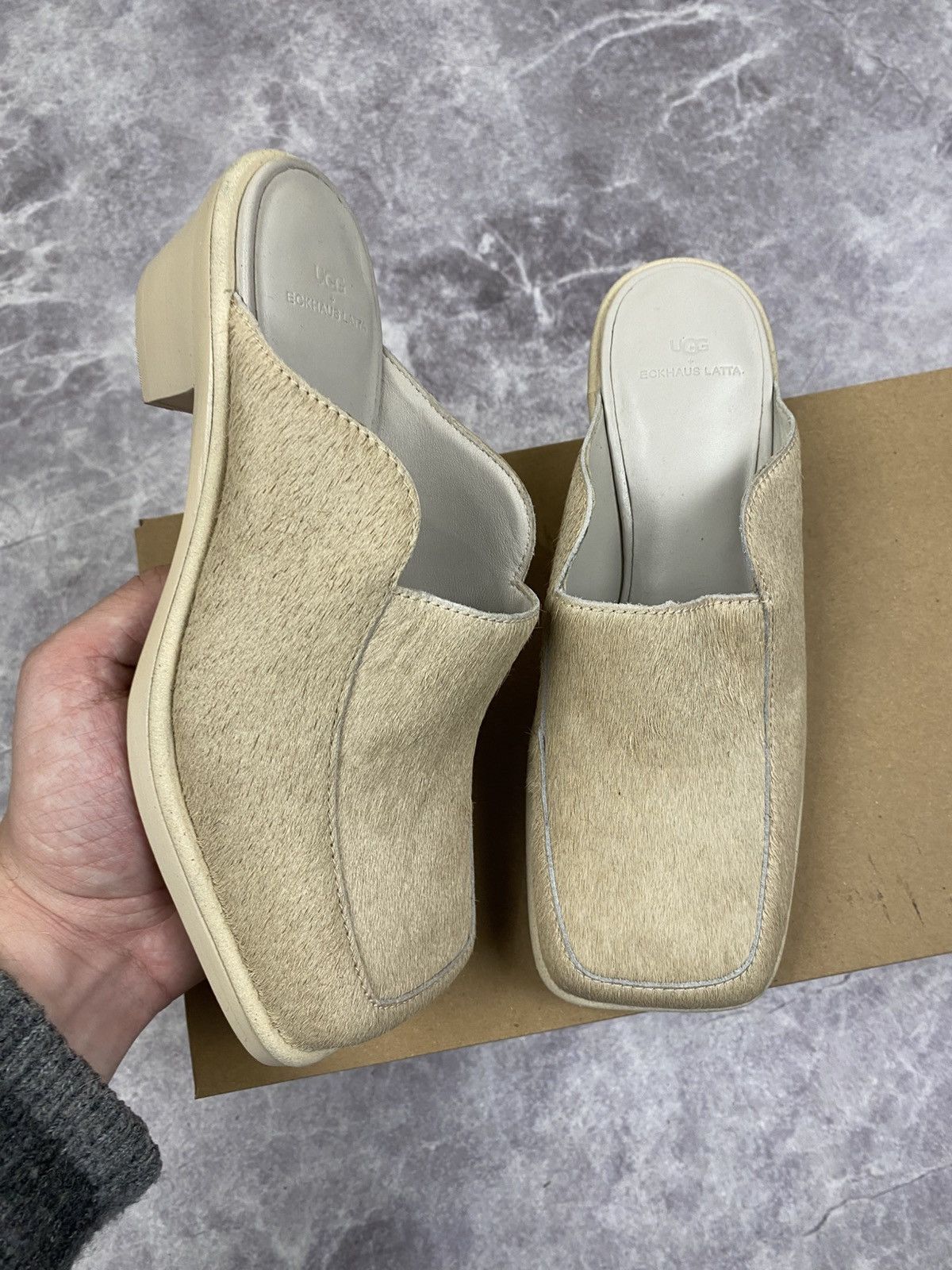 Eckhaus Latta Ugg x Eckhaus Latta Cowboy Block Fur Mules Size: 37 Size US 7 / IT 37 - 1 Thumbnail