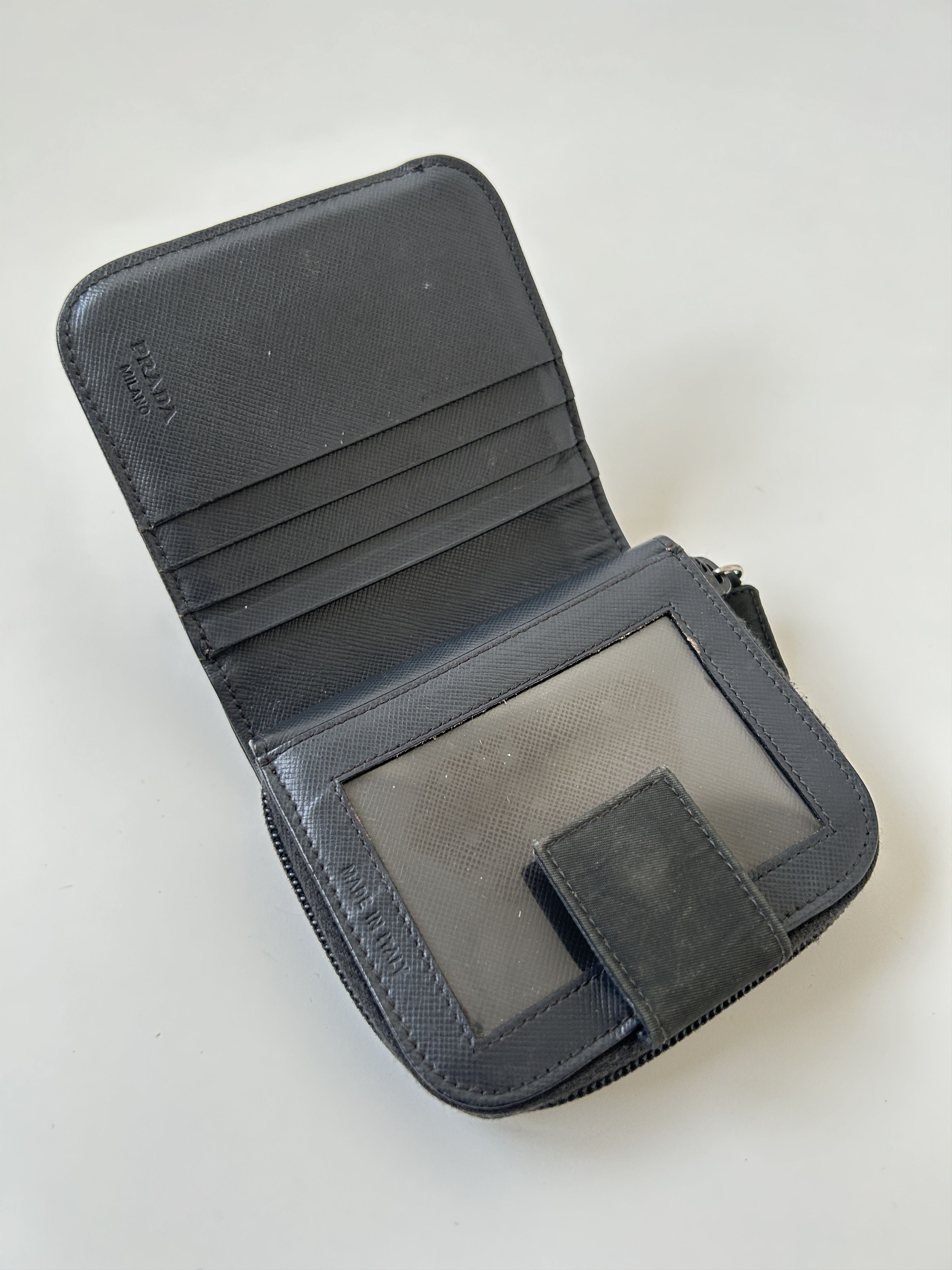 Prada Prada nylon saffiano leather triangle logo zip wallet Size ONE SIZE - 11 Thumbnail