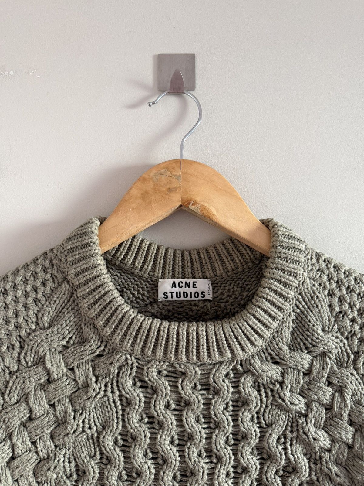 Acne Studios Acne Studios Chunky Cable Knit Cotton Sweater Size S / US 4 / IT 40 - 3 Thumbnail