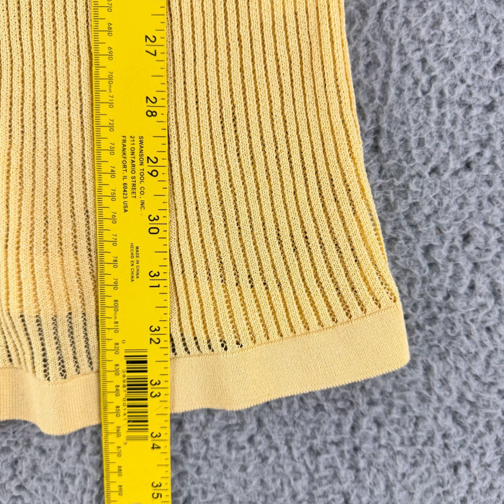 Uniqlo Uniqlo Cardigan Sweater Womens M Yellow Long Sleeve V-Neck Knit Open-Knit Casual Preppy Paris Pattern Solid Size M / US 6-8 / IT 42-44 - 6 Thumbnail