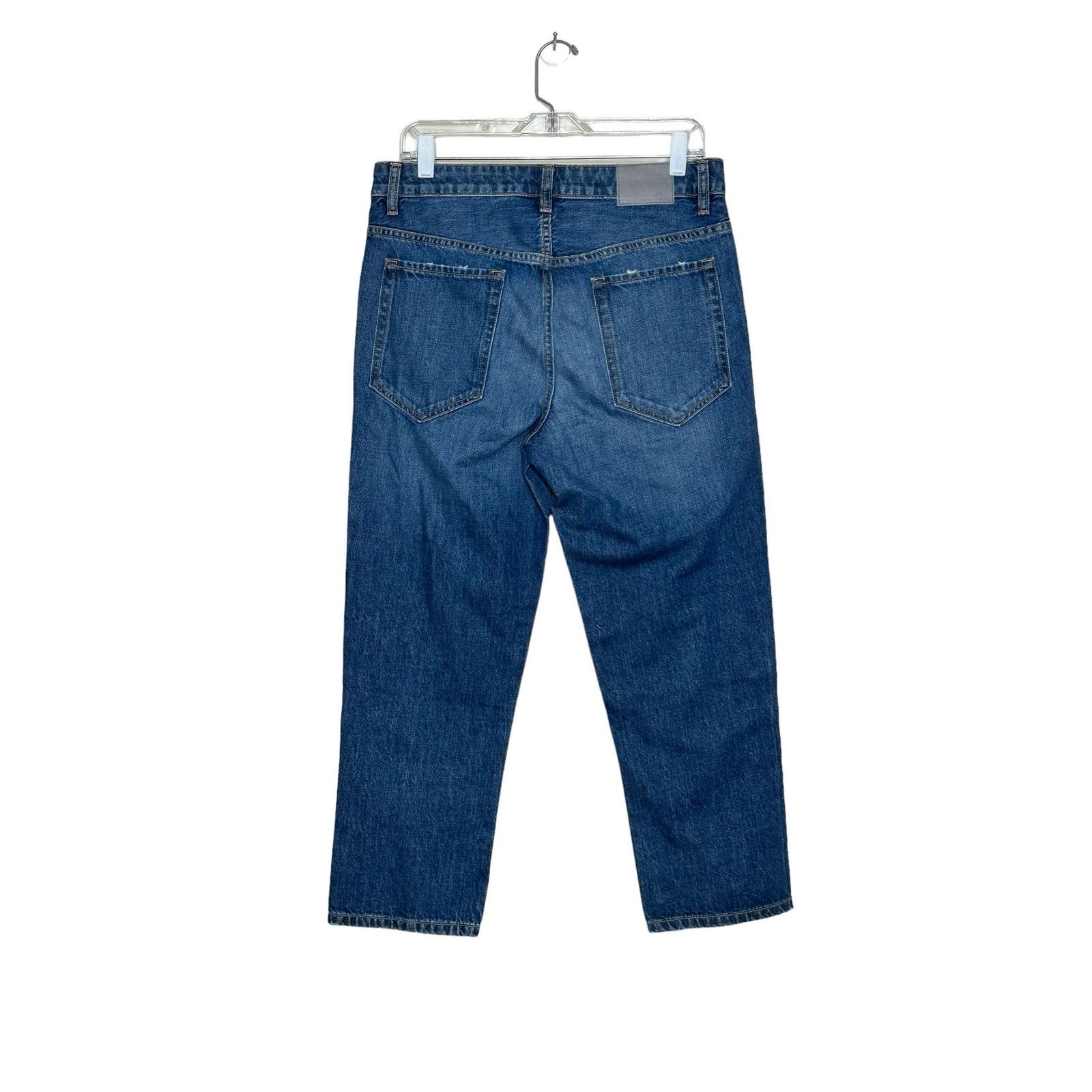 6397 6397 Blue Button Closure Shorty Cropped Baggy Jeans size 27 Size 32" / US 10 / IT 46 - 13 Thumbnail