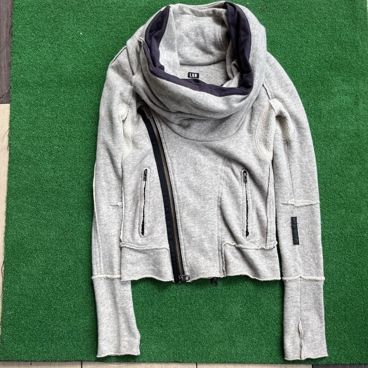 Le Grande Bleu (L.G.B.) Vintage bono-16 light jacket grey cotton blend asymmetrical Size US S / EU 44-46 / 1 - 1 Thumbnail