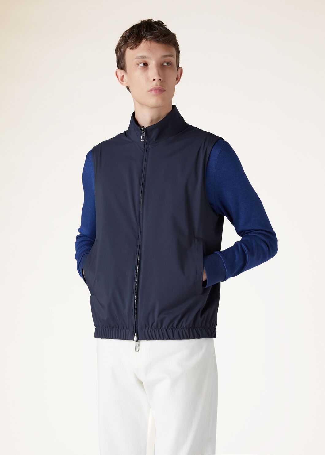 Loro Piana o1w1db10125 FAI8416 Vest in Navy Blue Size US XL / EU 56 / 4 - 4 Thumbnail