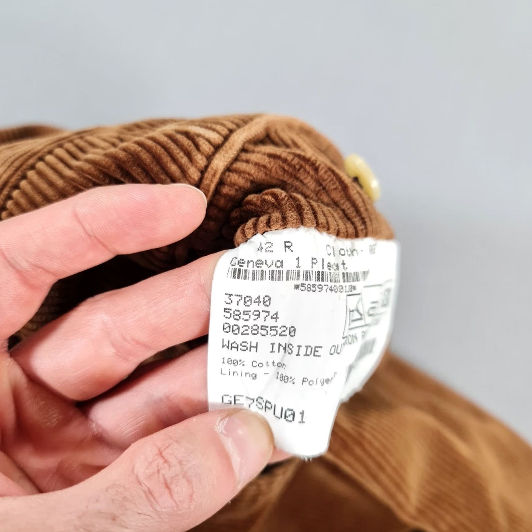 Turnbull & Asser VINTAGE Turnbull & Asser Mens Corduroy Trousers Brown W42 L30 Classic Pants Size US 42 / EU 58 - 7 Thumbnail