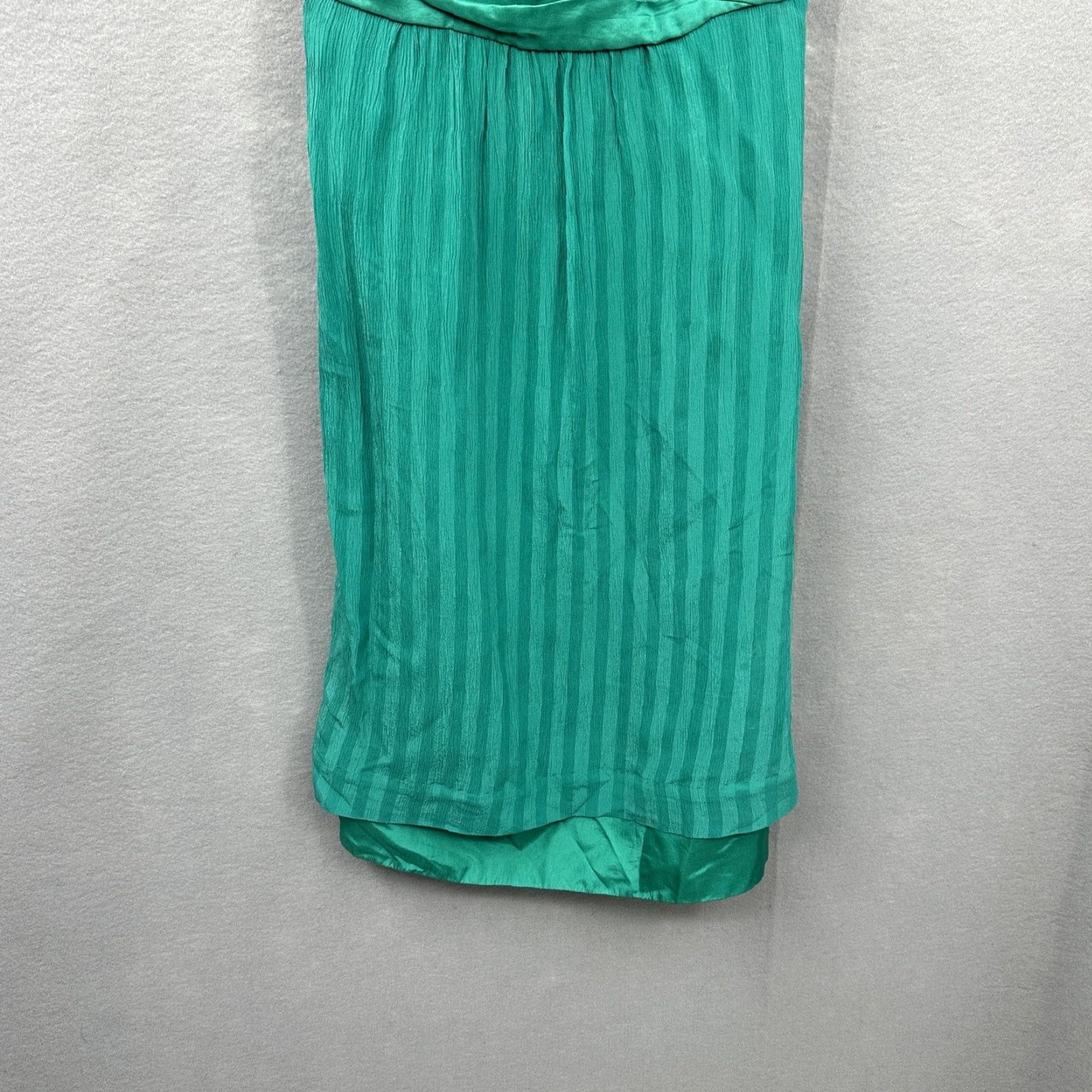Anthropologie VINTAGE Anthropologie Moulinette Soeurs Dress Womens 2 Green Silk Strapless Mini 2 Green Bohemian Floral Ladies Dress 90s Designer Womens Size XS / US 0-2 / IT 36-38 - 3 Thumbnail