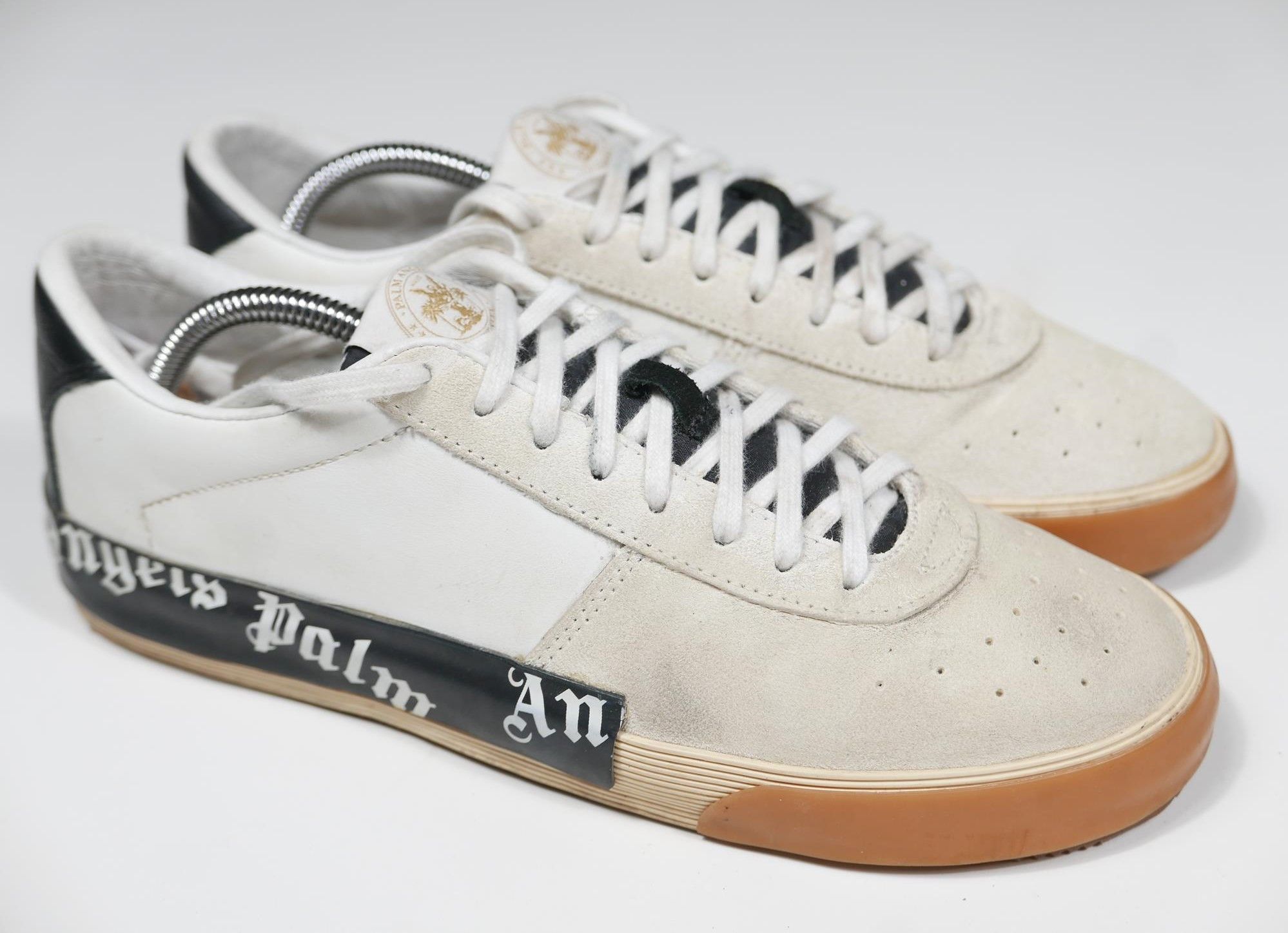 Palm Angles Sneakers Vulcanized Low Suede Leather White 42 9