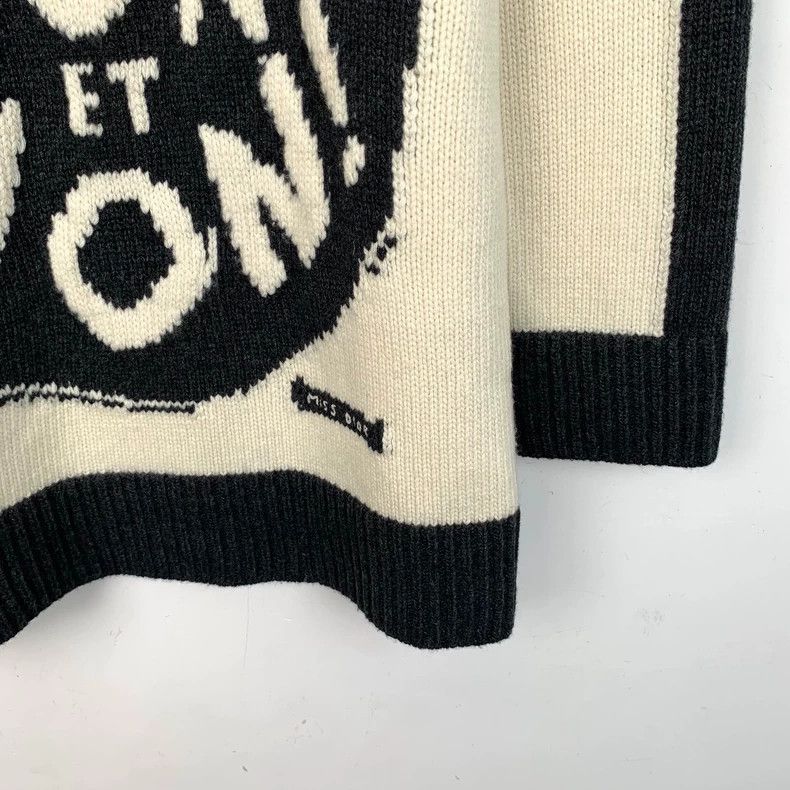 Dior Dior Size 34 Color-blocked logo letter inlaid wool round-n Size US XS / EU 42 / 0 - 4 Thumbnail