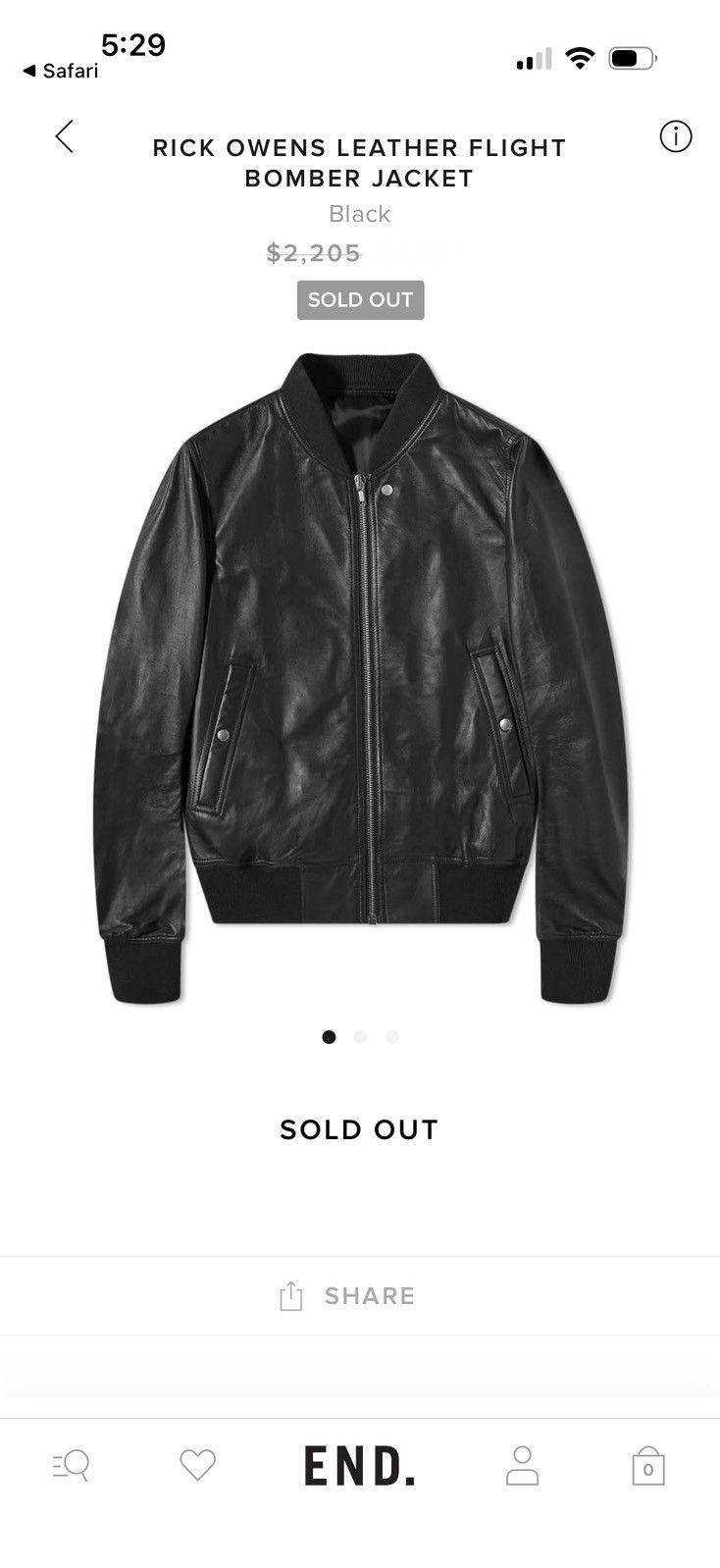 Rick Owens Rick Owen’s Leather Flight Bomber Size US L / EU 52-54 / 3 - 3 Thumbnail