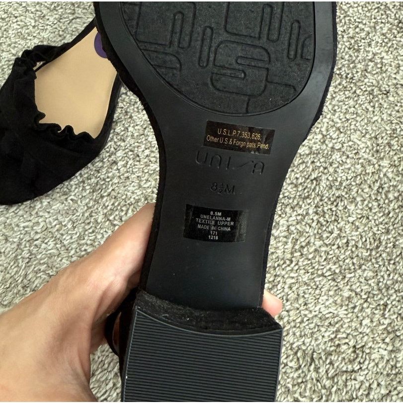 Other Unisa Black Ruffle Block Heel Sandals Size 8.5 Size US 8.5 / IT 38.5 - 6 Thumbnail
