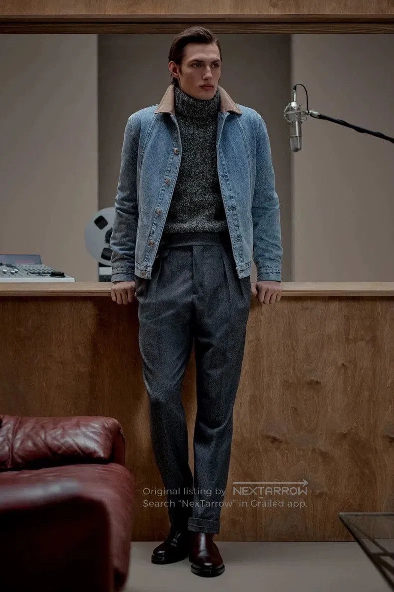 Brunello Cucinelli Gray Wool Flannel Trousers.