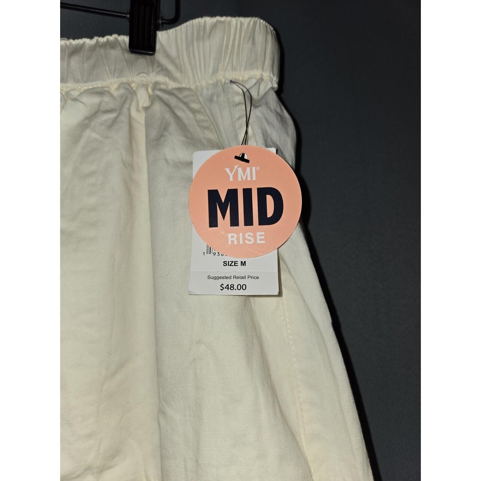 Other YMI Womens Mid Rise Cargo Pants Off White Cream Medium Size 32" / US 10 / IT 46 - 4 Thumbnail