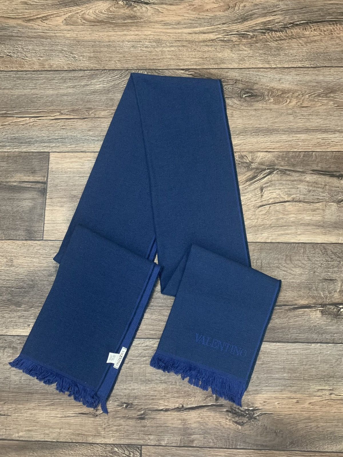 Valentino Authentic Valentino Luxury Blue Silk Scarf 180x40 cm Size ONE SIZE - 2 Thumbnail