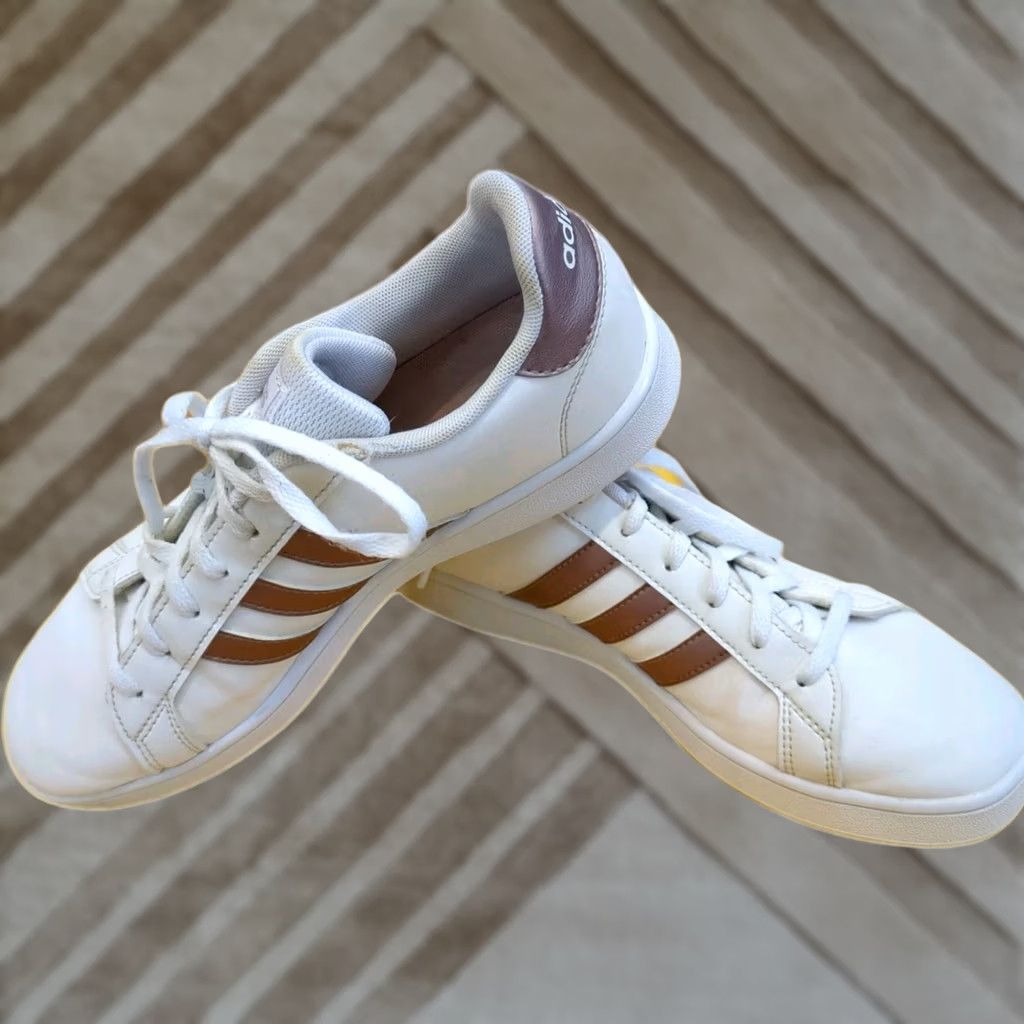 Adidas Adidas Grand Court Women's Tennis Sneakers White Raw Pink Size 6 Size US 6 / IT 36 - 1 Thumbnail