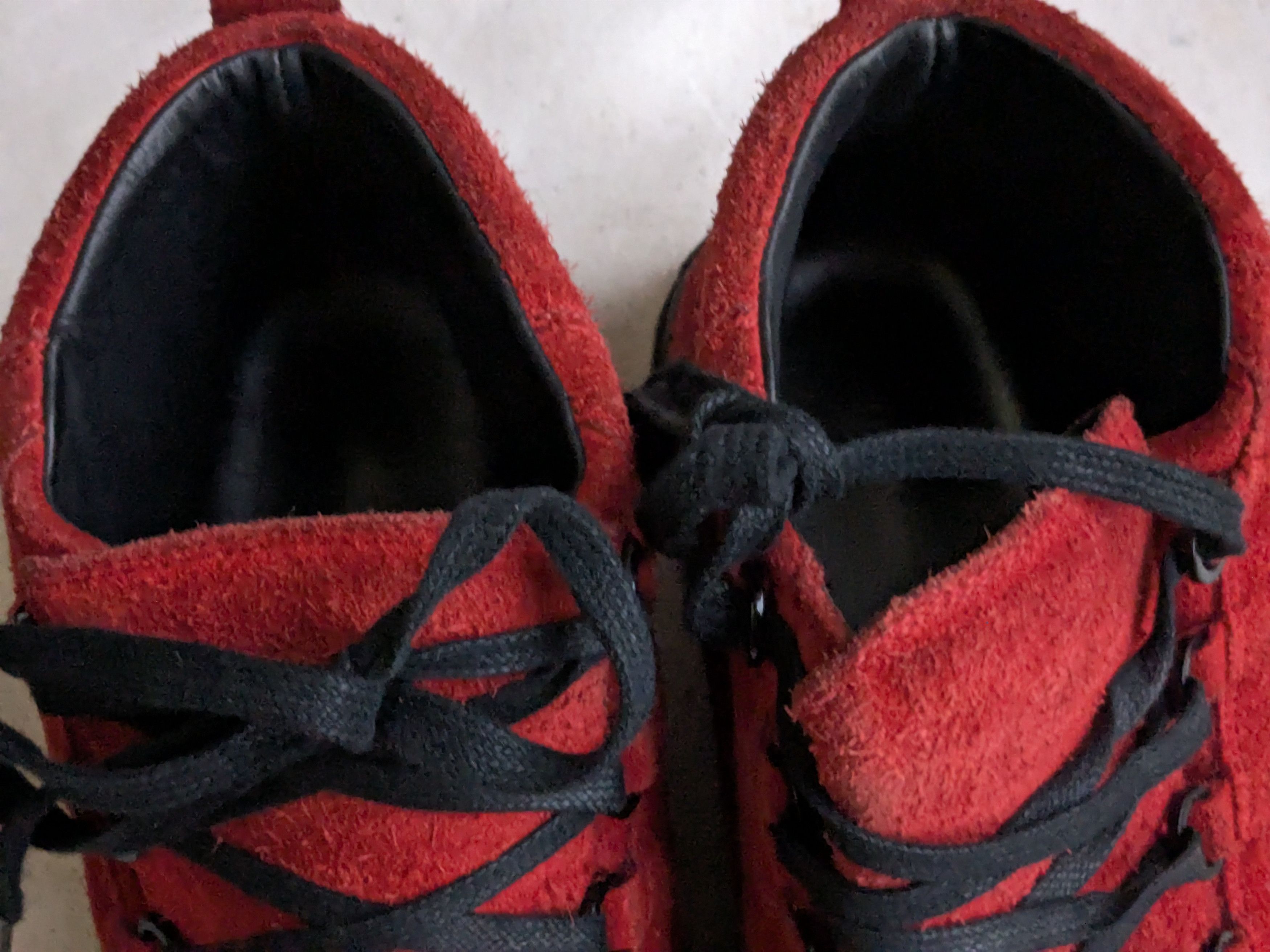 Balenciaga Balenciaga Arena Red Black High Tops 14 Suede Leather Size US 14 / EU 47 - 3 Thumbnail