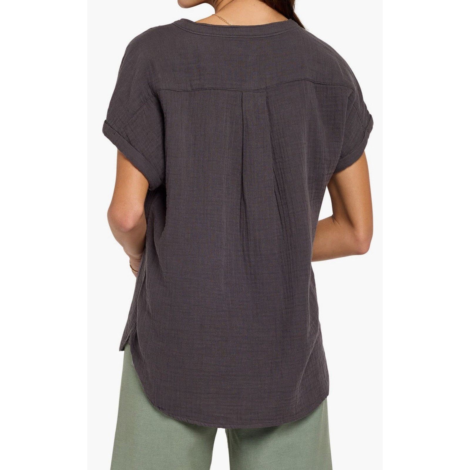 Faherty Faherty Gauze Organic 1/2 Button Shirt Grey Small A001612 Size S / US 4 / IT 40 - 10 Thumbnail