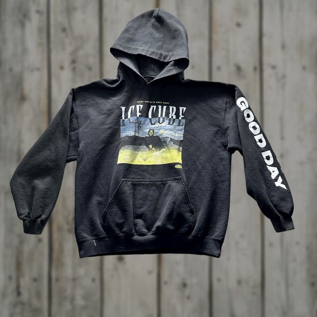 Vintage Ice Cube Hoodie Mens Large Black Good Day Graphic Hip Hop Sweatshirt Pullover Size US L / EU 52-54 / 3 - 1 Thumbnail