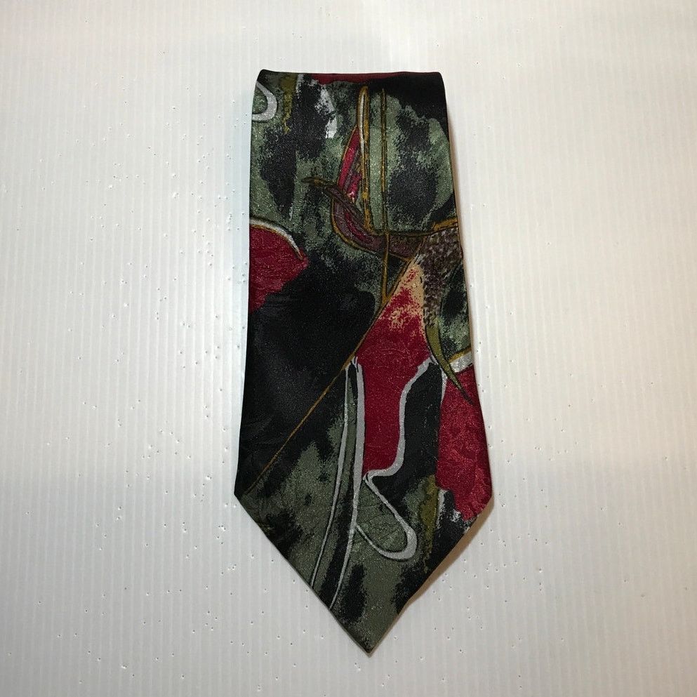 Other FloRence & K-inc. Abstract Pattern Long Wide Silk Necktie Size ONE SIZE - 1 Thumbnail
