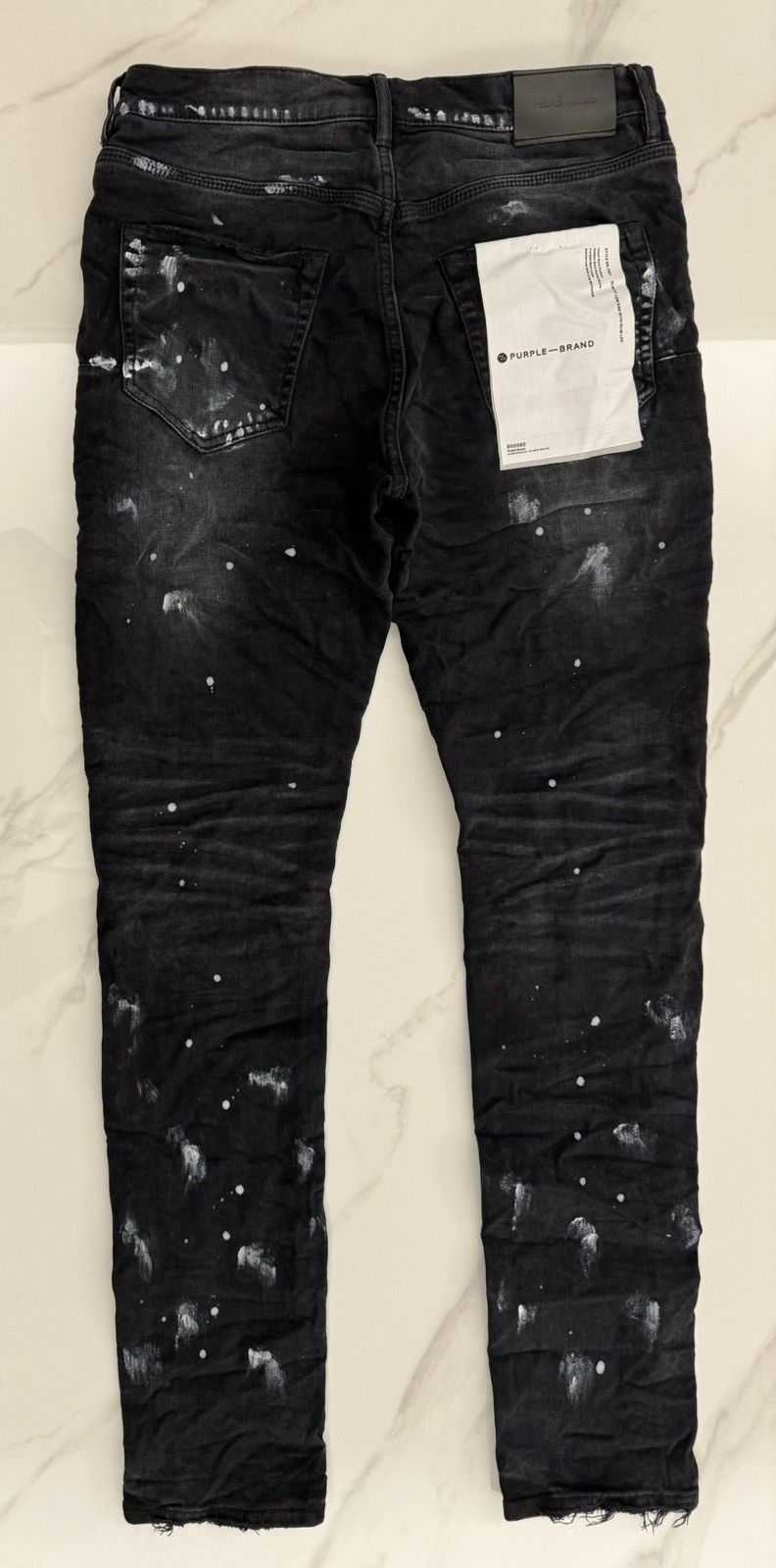 Purple P001 Black Resin Knee Slit Size US 31 - 4 Thumbnail