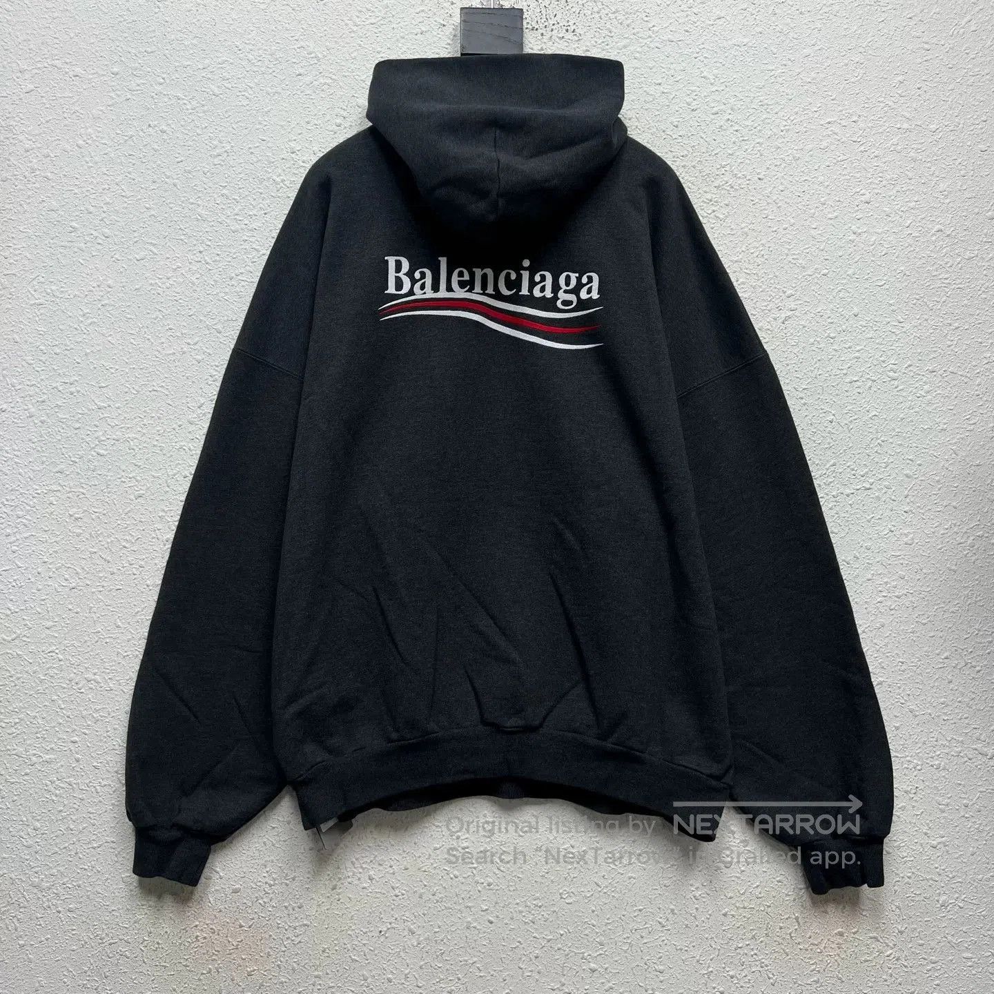 Balenciaga new balenciaga charcoal embroidered hoodie. Size US M / EU 48-50 / 2 - 2 Thumbnail