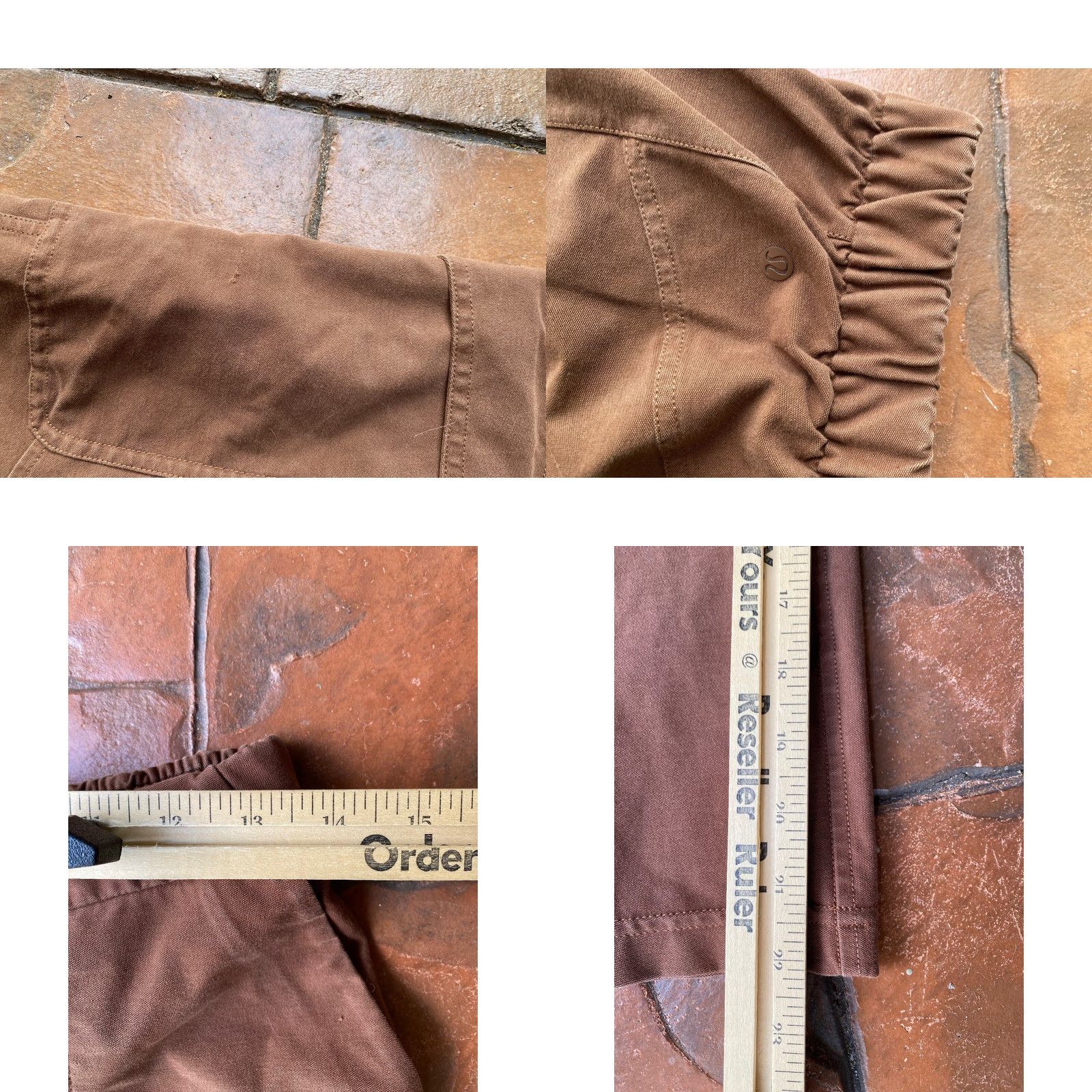 Lululemon VINTAGE Lululemon Light Utilitech Cargo Pocket High Rise Pant Brown Size 29 Wide Leg Size 29" - 8 Thumbnail