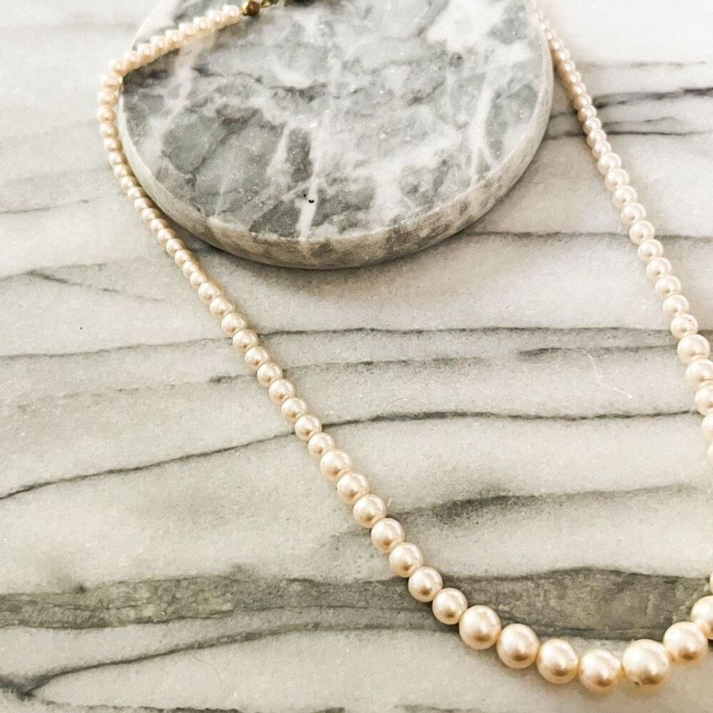 Vintage Vintage Simulated Pink Pearl Necklace Size ONE SIZE - 3 Thumbnail