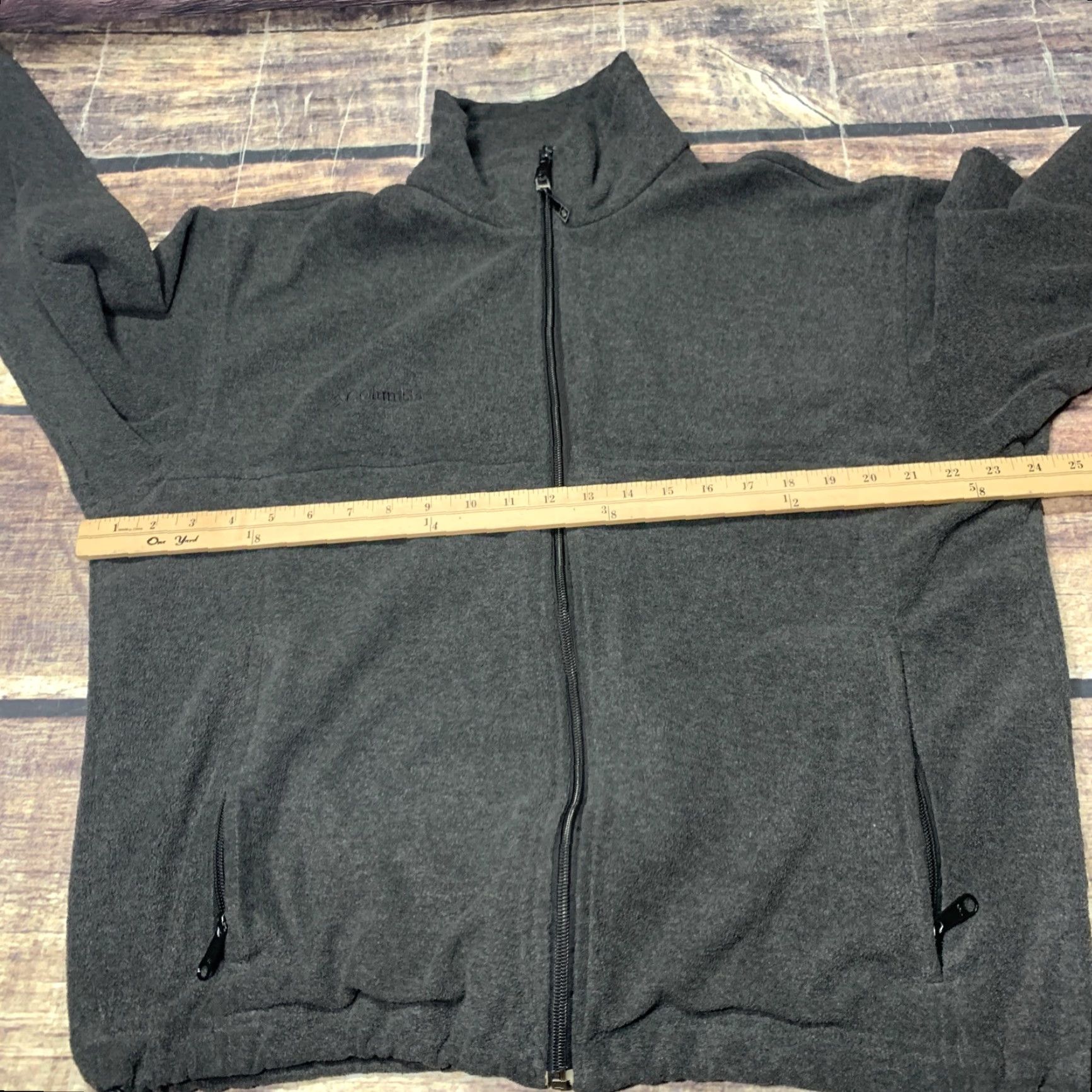 Vintage Columbia Fleece Mens Jacket Gray Large Zip Up Long Sleeve Athletic Drawstring Mens Jacket Size US L / EU 52-54 / 3 - 2 Thumbnail