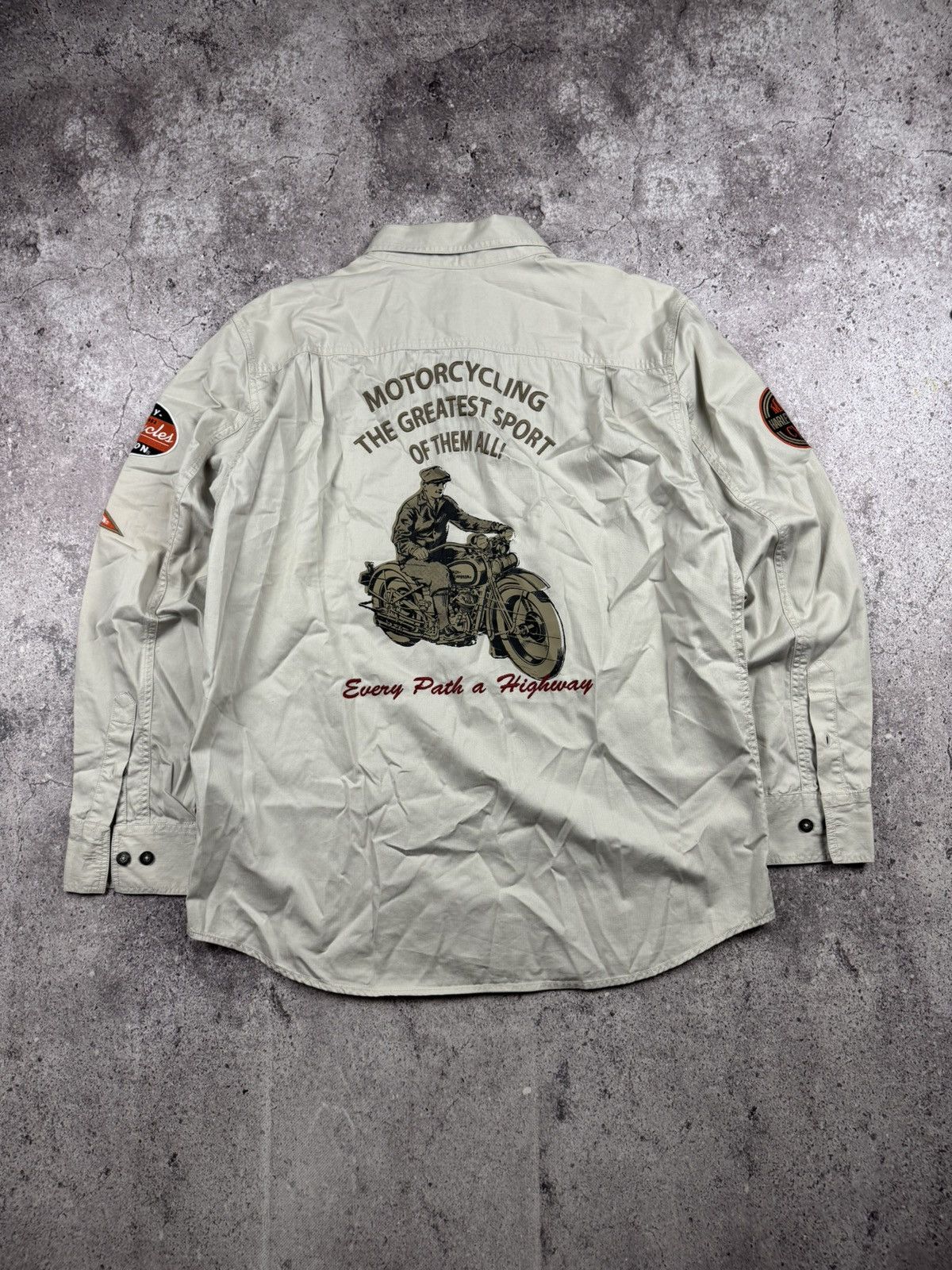Harley Davidson Harley Davidson Motorcycles big logo Y2K Shirt long Sleeve Size US L / EU 52-54 / 3 - 1 Thumbnail