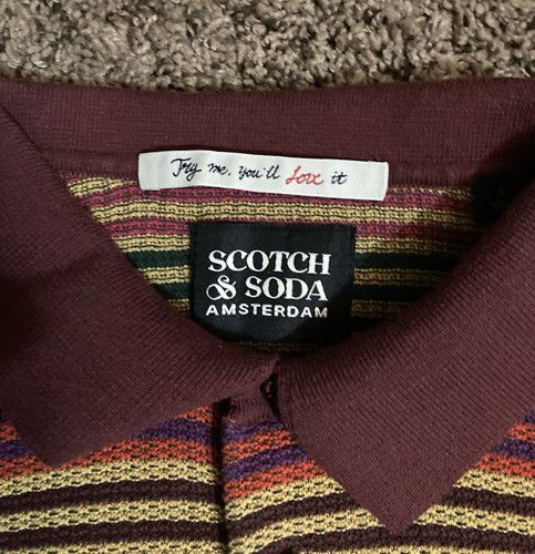 Designer × Scotch & Soda × Vintage Scotch & Soda Structured Knit Organic Cotton Polo Mens Small Size US S / EU 44-46 / 1 - 7 Thumbnail