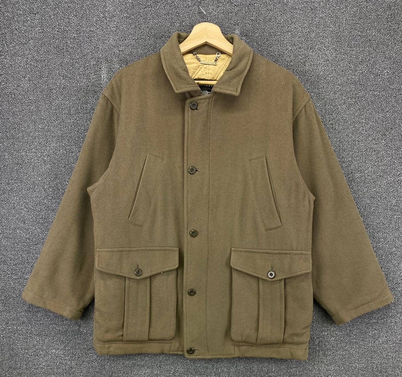 Burberry × Vintage Vintage 90s Burberry Flaps Pocket Wool Jacket Size US L / EU 52-54 / 3 - 1 Thumbnail