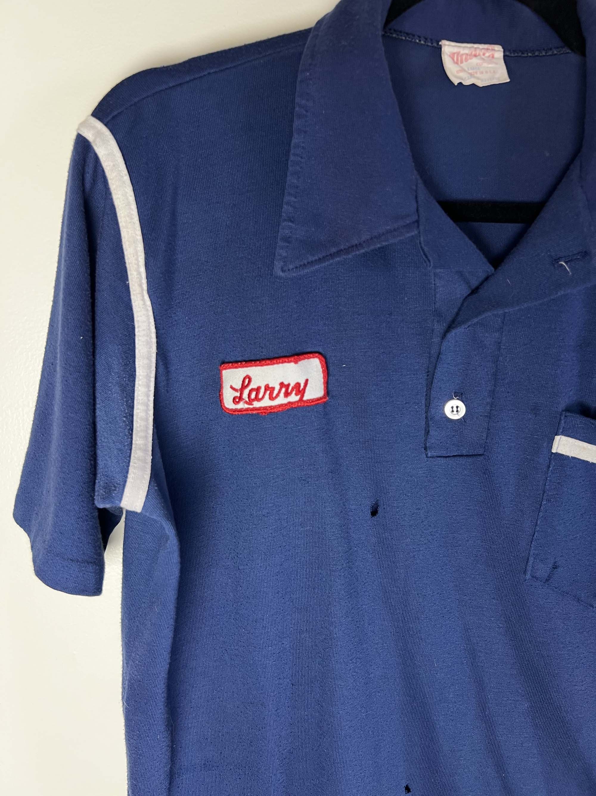 Pepsi Vintage 1970's Pepsi Polo Work Shirt - Name Tag : Larry Size US L / EU 52-54 / 3 - 6 Thumbnail