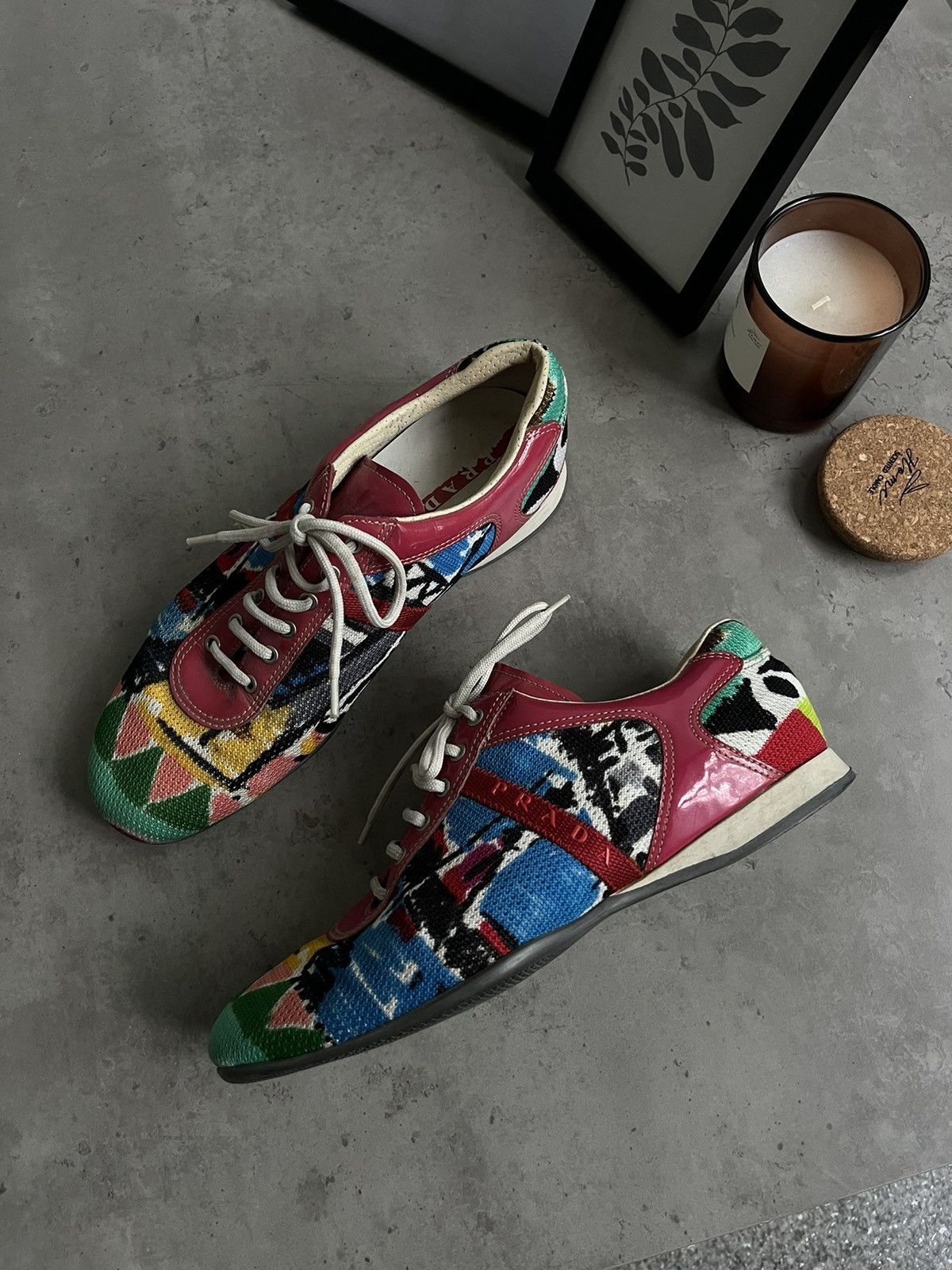 Prada Prada Sport Multicolor Fabric And Patent Leather Low Top Size US 6.5 / IT 36.5 - 1 Thumbnail