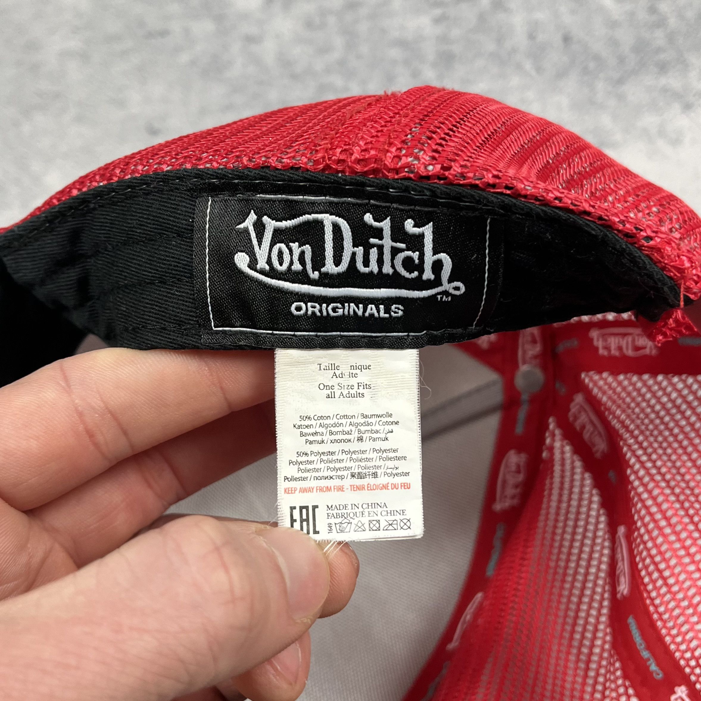 Von Dutch Von Dutch Big Logo Y2K Crazy Trucker Cap Size ONE SIZE - 8 Thumbnail