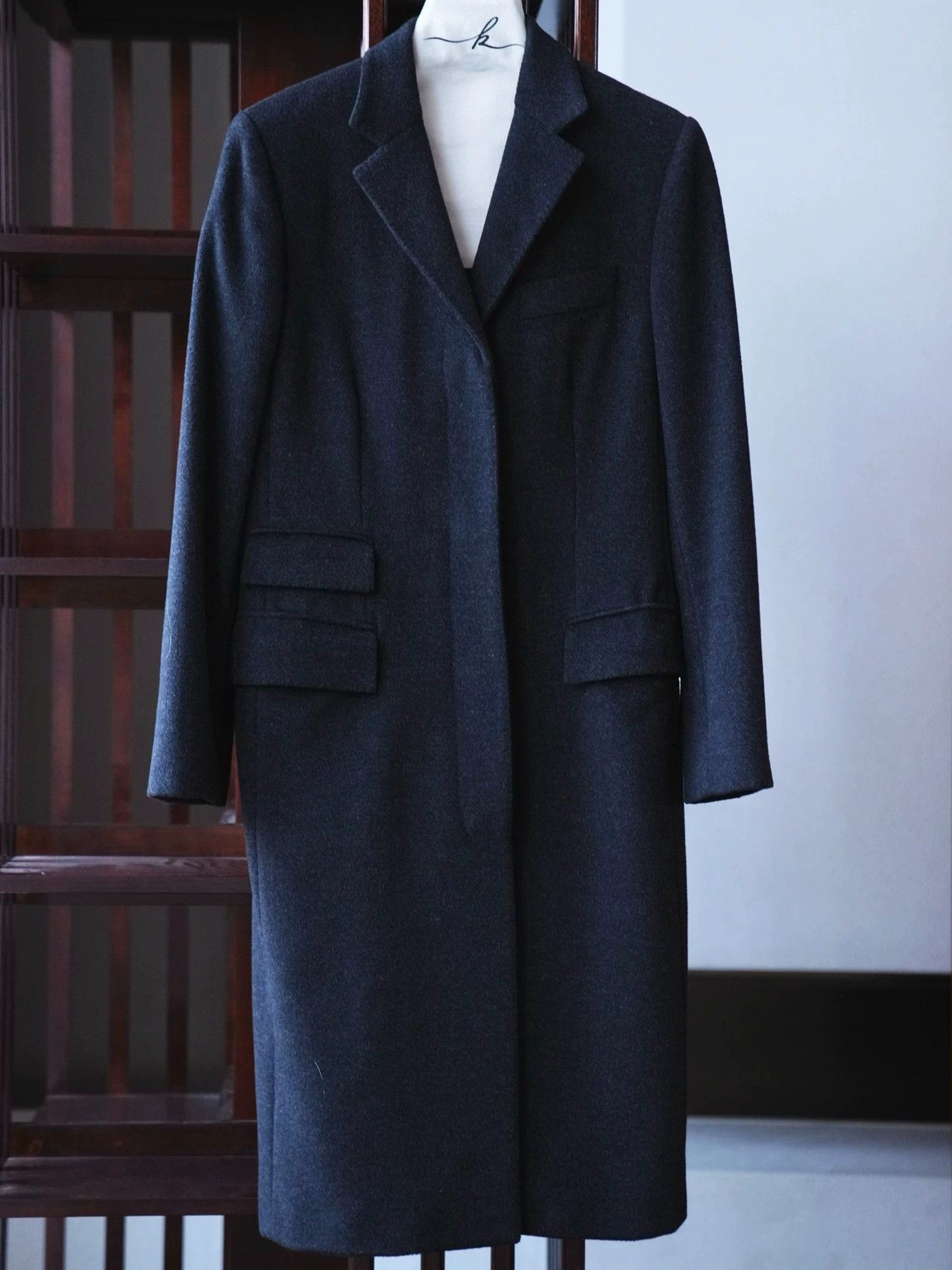 Gucci Gucci Charcoal Gray Handstitched WoolCashmere Coat Size XS / US 0-2 / IT 36-38 - 1 Thumbnail