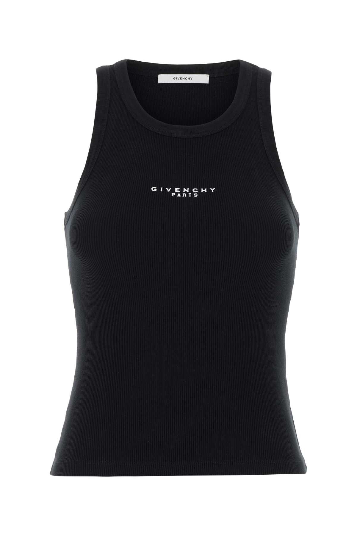 Givenchy Black Stretch Cotton Tank Top Size XS / US 0-2 / IT 36-38 - 1 Thumbnail