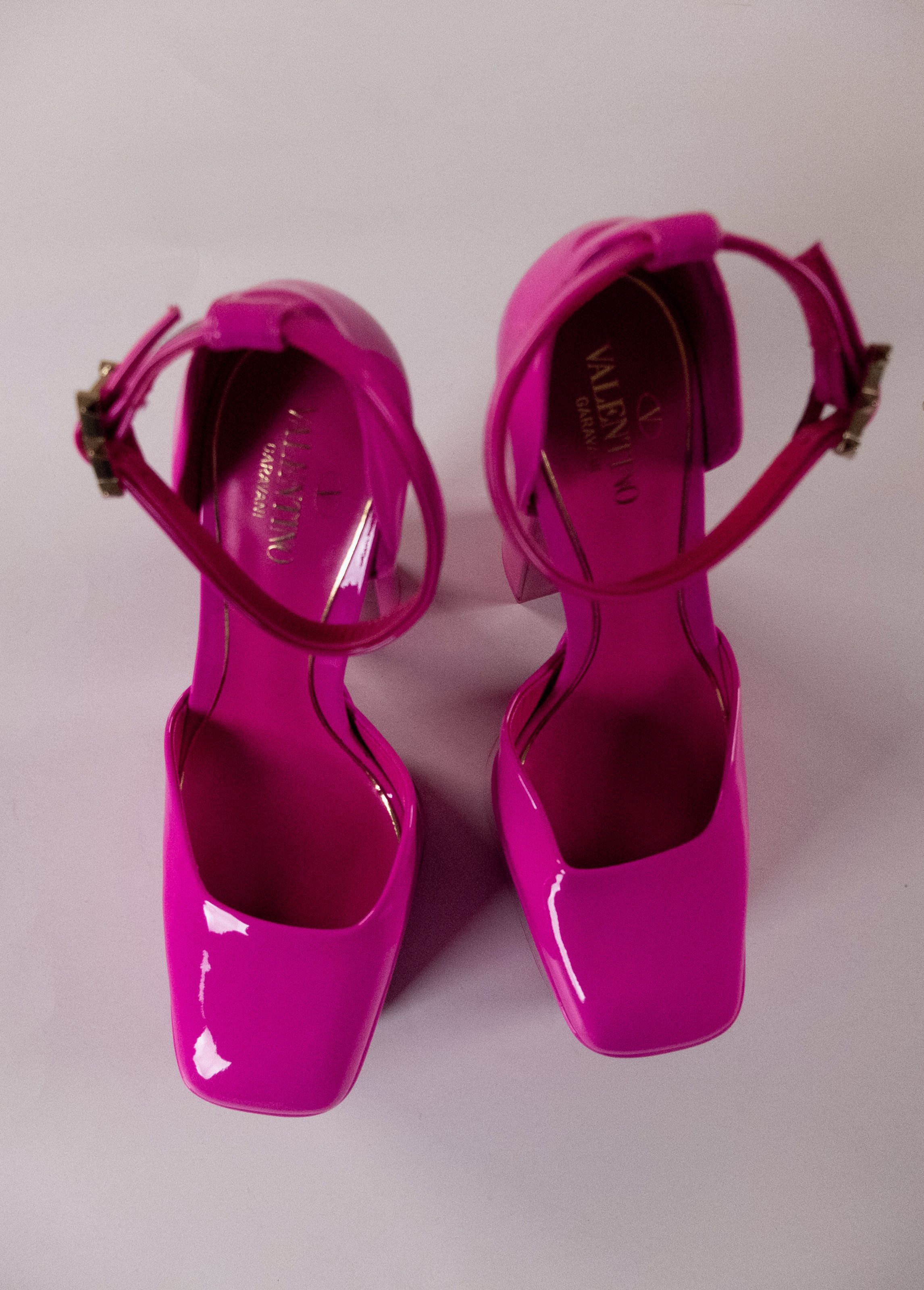 Valentino VALENTINO Discobox pink patent leather platform pumps 7 37 Size US 7 / IT 37 - 4 Thumbnail
