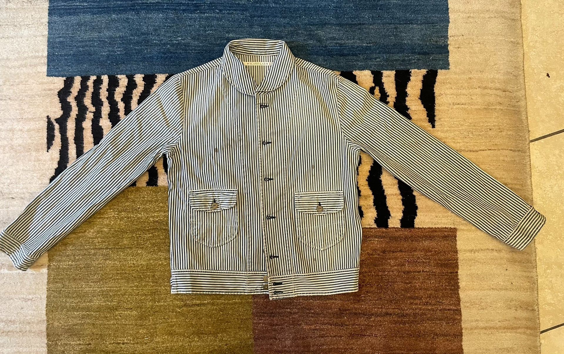 Scarti-Lab Scarti Lab Striped Distressed Jacket Size US L / EU 52-54 / 3 - 1 Thumbnail