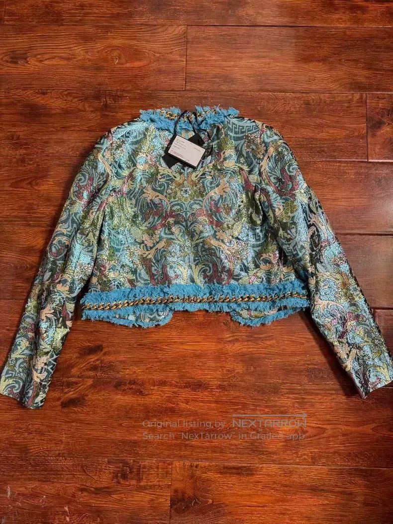 Versace Versace Blue printed chain jacket Size US M / EU 48-50 / 2 - 8 Thumbnail
