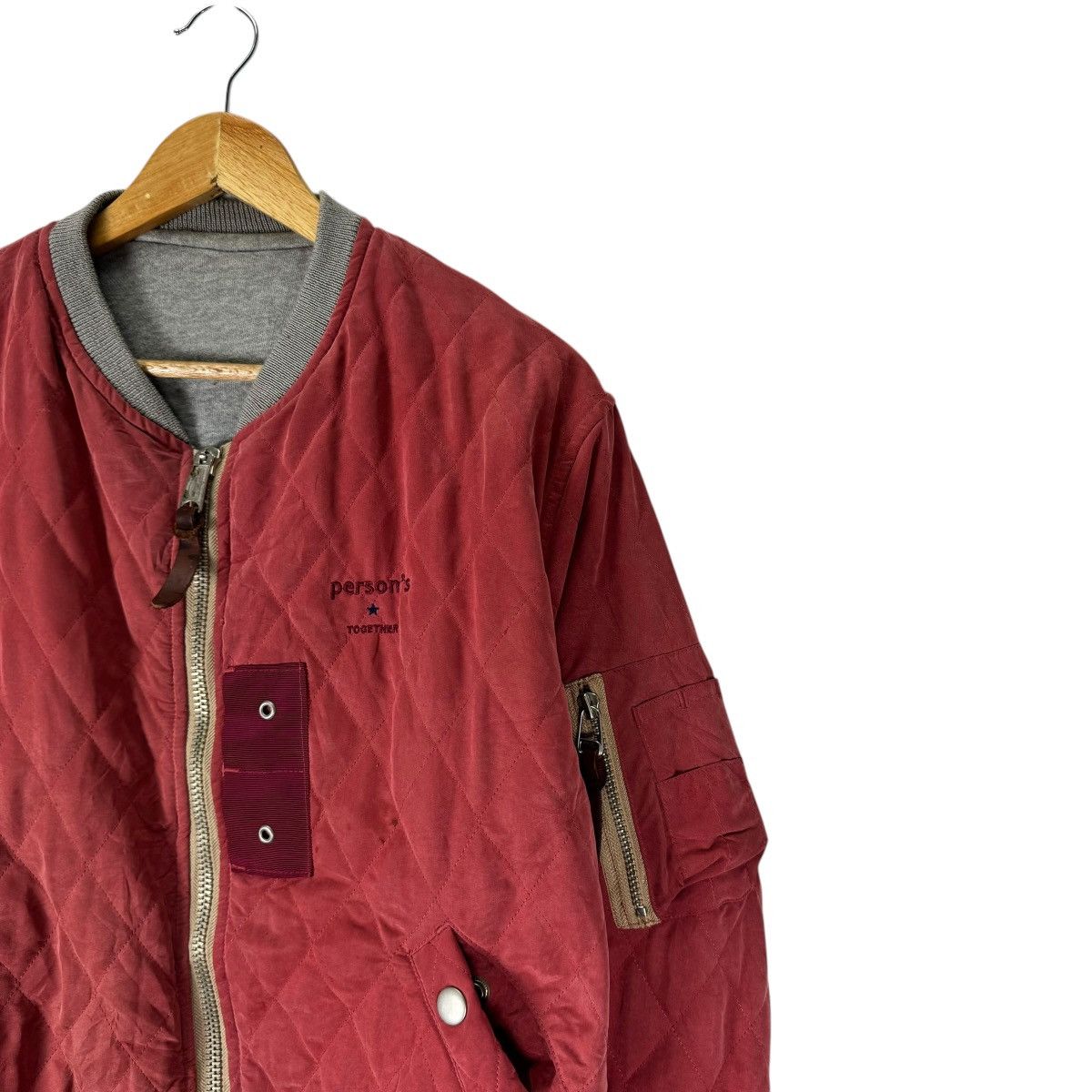 PERSON'S ☀️PERSON’S QUILTED REVERSIBLE BOMBER JACKET LIKE ISSEY MIYAKE Size US L / EU 52-54 / 3 - 3 Thumbnail