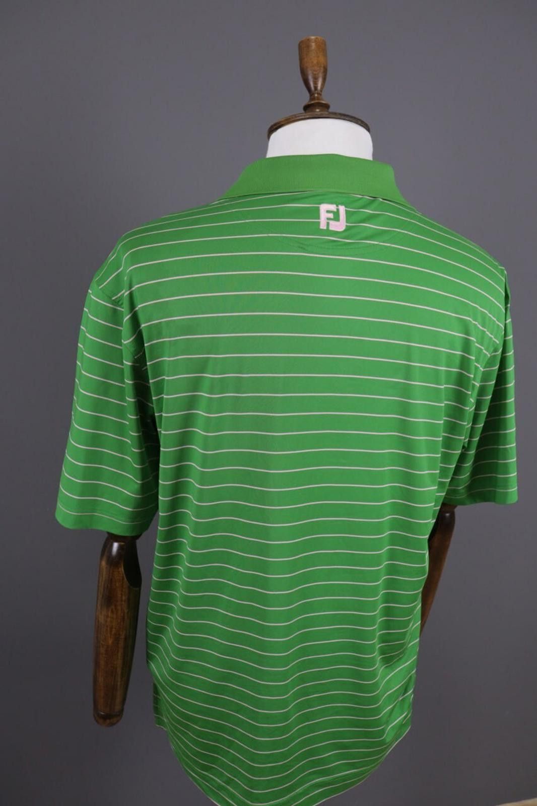 Fjallraven FJ Foot Joy Green Striped Tennis Spots Polo Shirt Size M Size US M / EU 48-50 / 2 - 10 Thumbnail