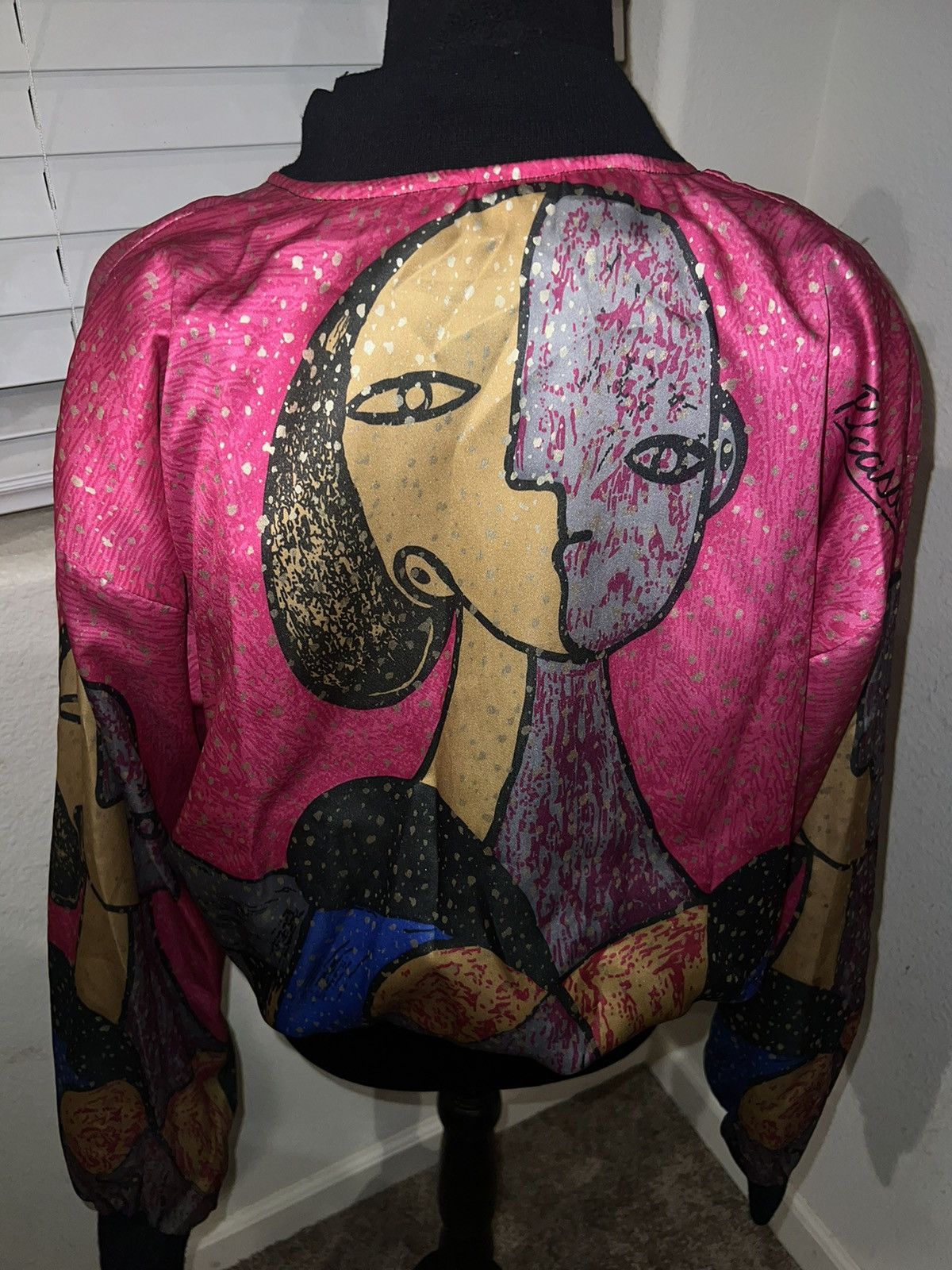 Vintage Vintage PICASSO Artwork Windbreaker Bomber Jacket ~ Korea Size L / US 10 / IT 46 - 5 Thumbnail