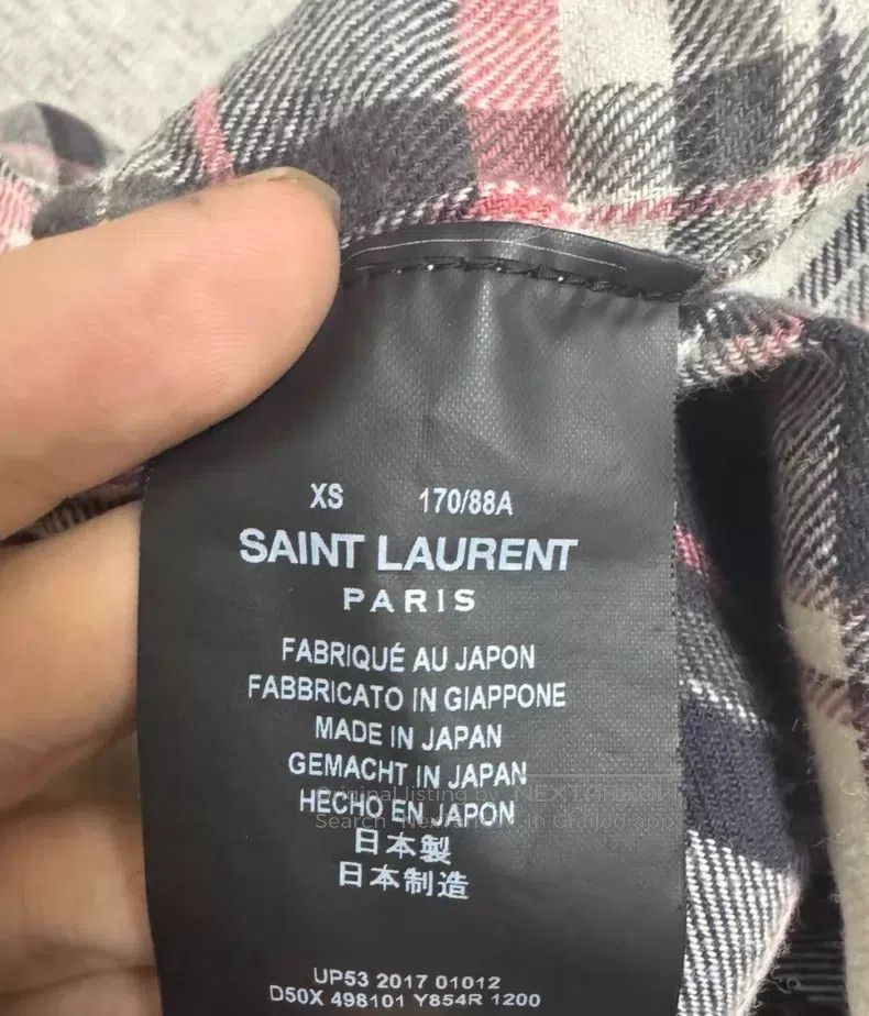 Saint Laurent Paris Saint Laurent Paris Black, white, and pink plaid shirt i Size US XS / EU 42 / 0 - 4 Thumbnail