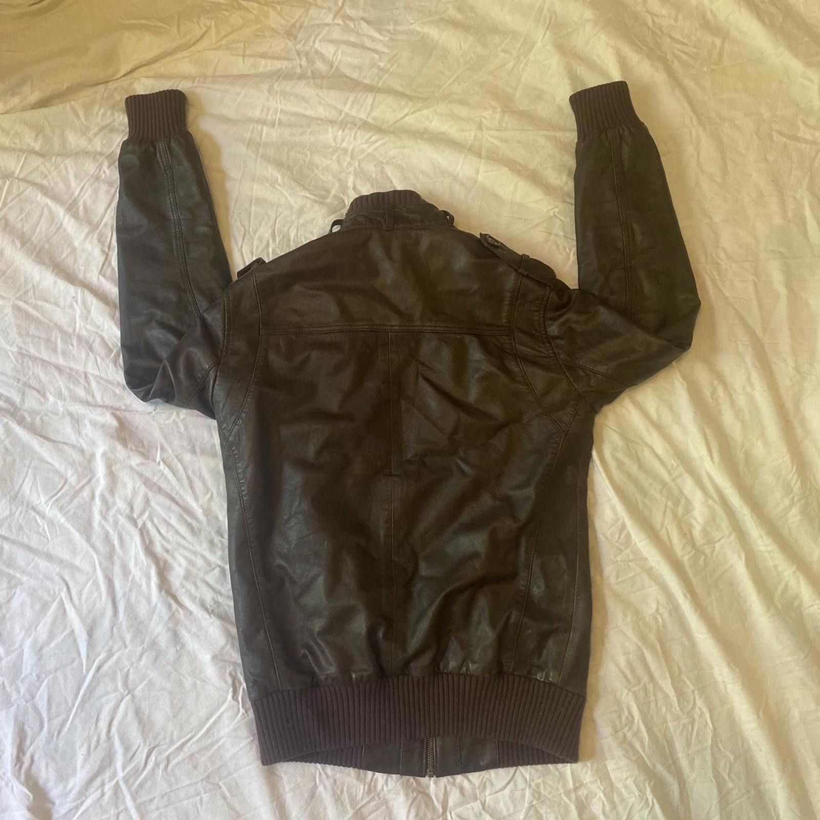 Sneaker Politics Men’s politix natural leather jacket zip up ribbed collar Size US M / EU 48-50 / 2 - 2 Thumbnail