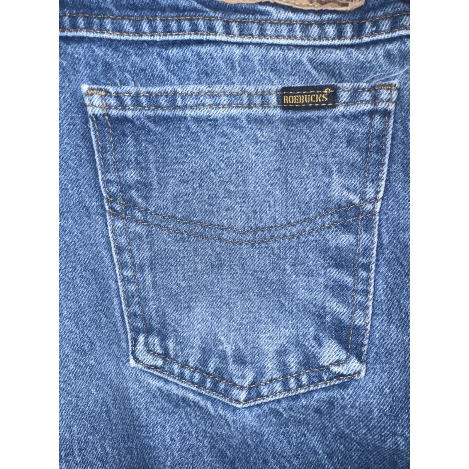 Vintage VINTAGE Sears Roebucks Jeans 32x28 Blue Distressed Workwear Made in USA Mens Jeans Straight 32 Blue Distressed USA Size US 32 / EU 48 - 3 Thumbnail