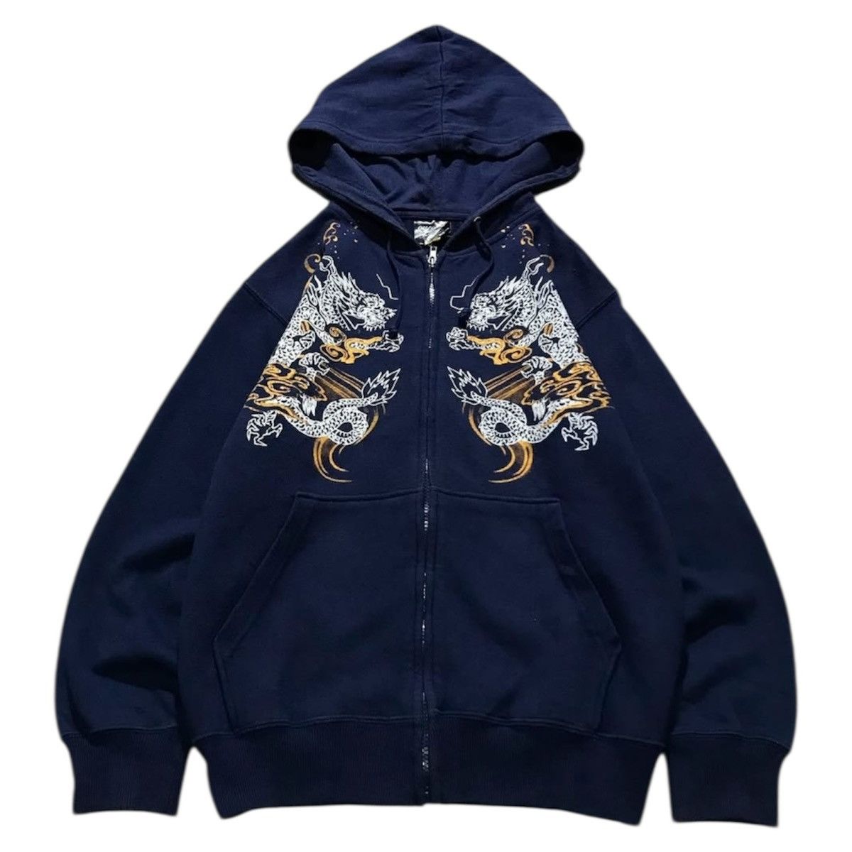 If Six Was Nine 2000s Archival Sukajan Tradisional Dragon Hoddie y2k style Size US M / EU 48-50 / 2 - 1 Thumbnail