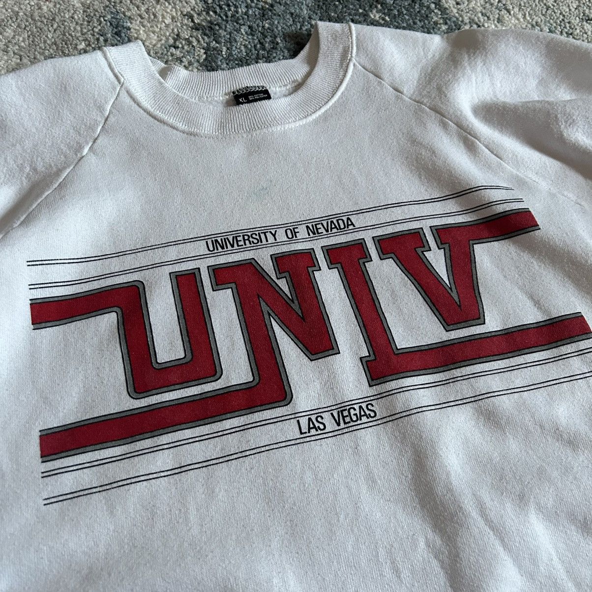 Fruit Of The Loom SCREEN STARS UNiVERSiTY of NEVADA LAS VEGAS RAGLAN CREWNECK Size XL / US 12-14 / IT 48-50 - 7 Thumbnail