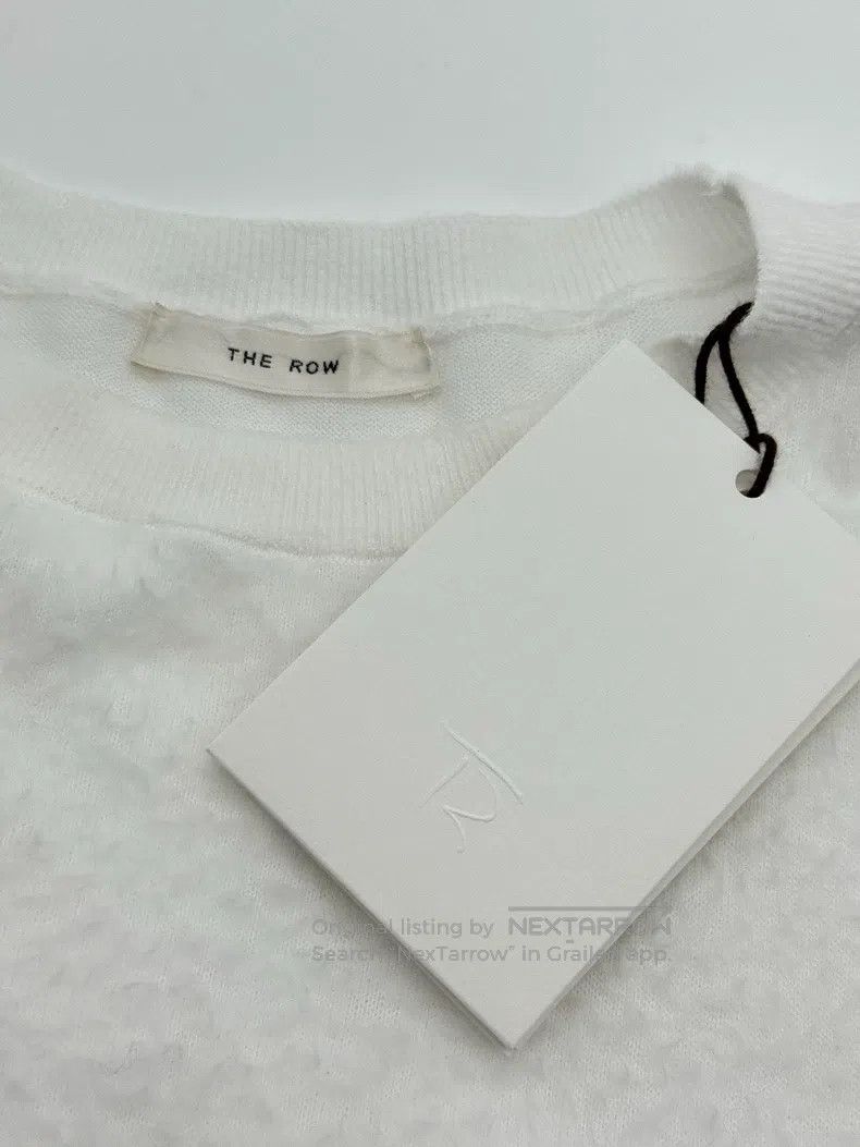 The Row The Row Pure White Loose Crew Neck Short Sleeve Tee Size XS / US 0-2 / IT 36-38 - 7 Thumbnail