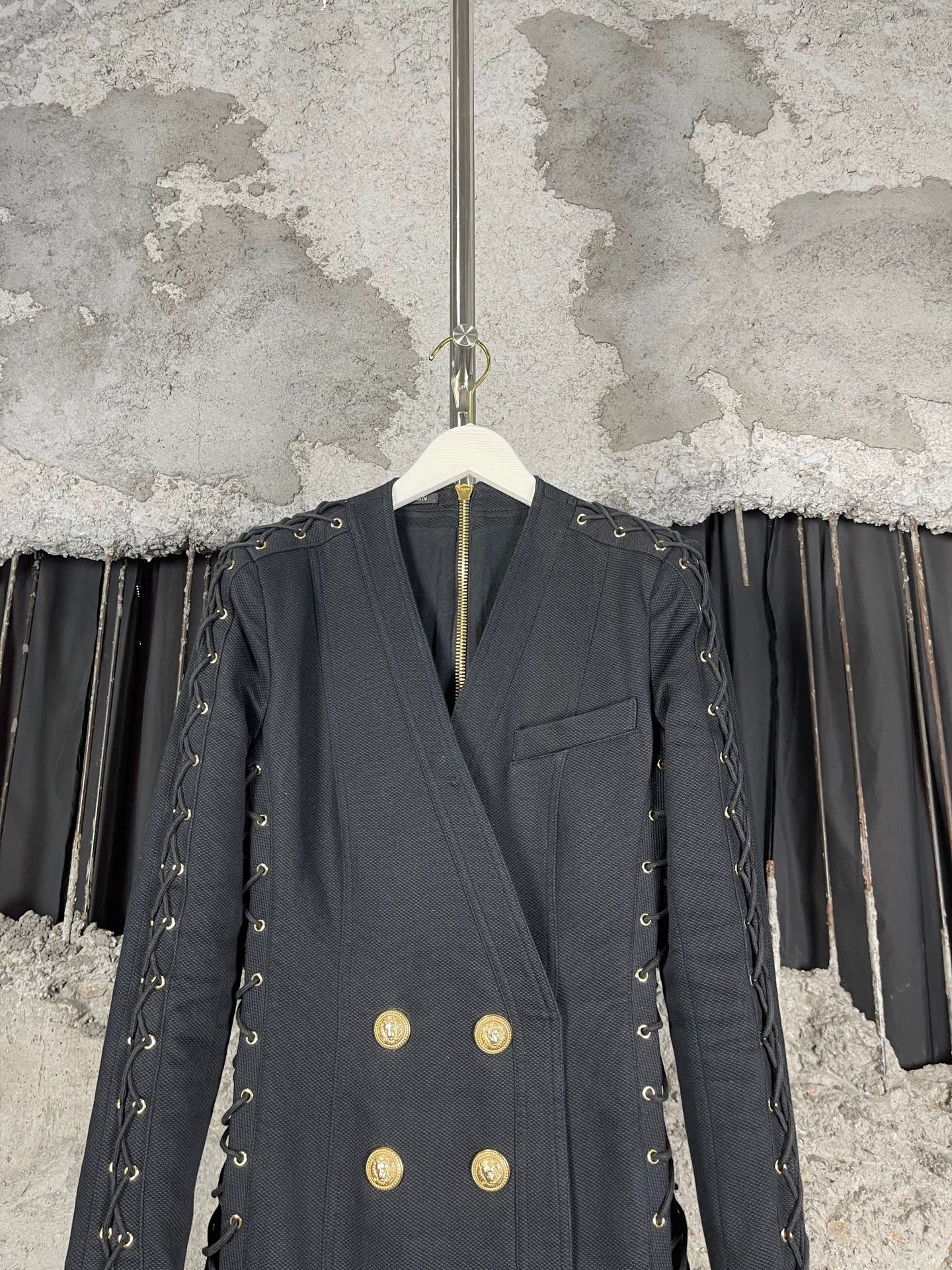 Balmain Balmain Gold Button Women's New Dress Size XS / US 0-2 / IT 36-38 - 3 Thumbnail