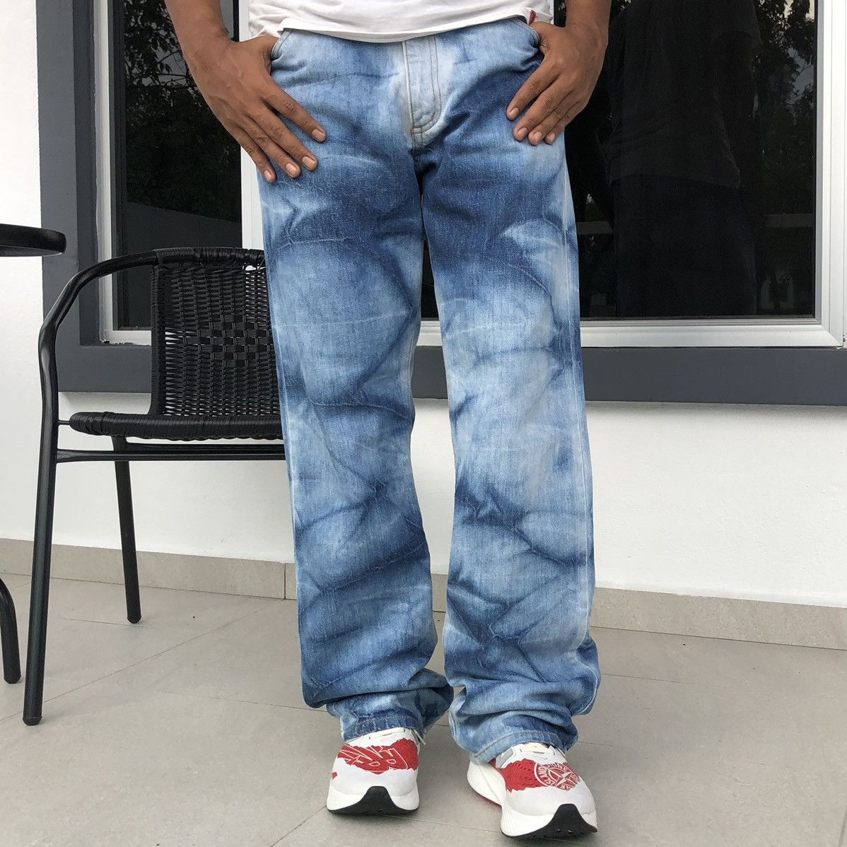 Japanese Brand Vintage Japanese Style Tie Dye Denim Pants Size US 33 - 2 Thumbnail