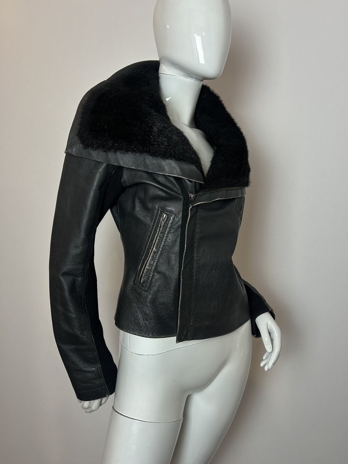 Other Vintage biker leather fur jacket Size M / US 6-8 / IT 42-44 - 6 Thumbnail